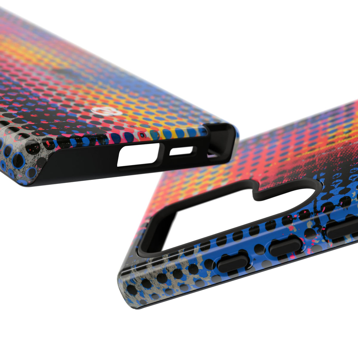 Chromatic Halftone Grid · Tough Phone Case for Samsung · Blue