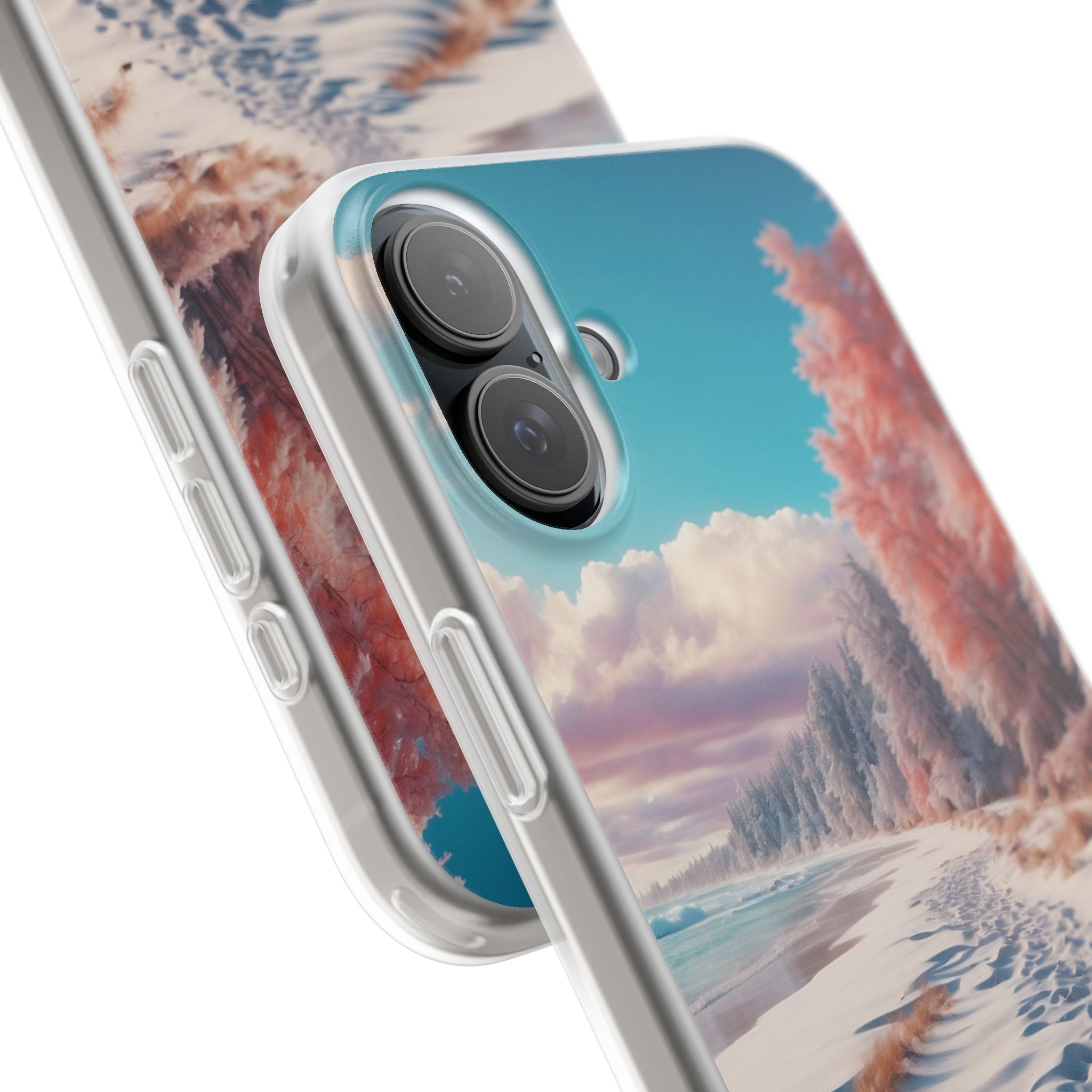 Snowy Footprints iPhone 16 Plus Skal - Mjukt