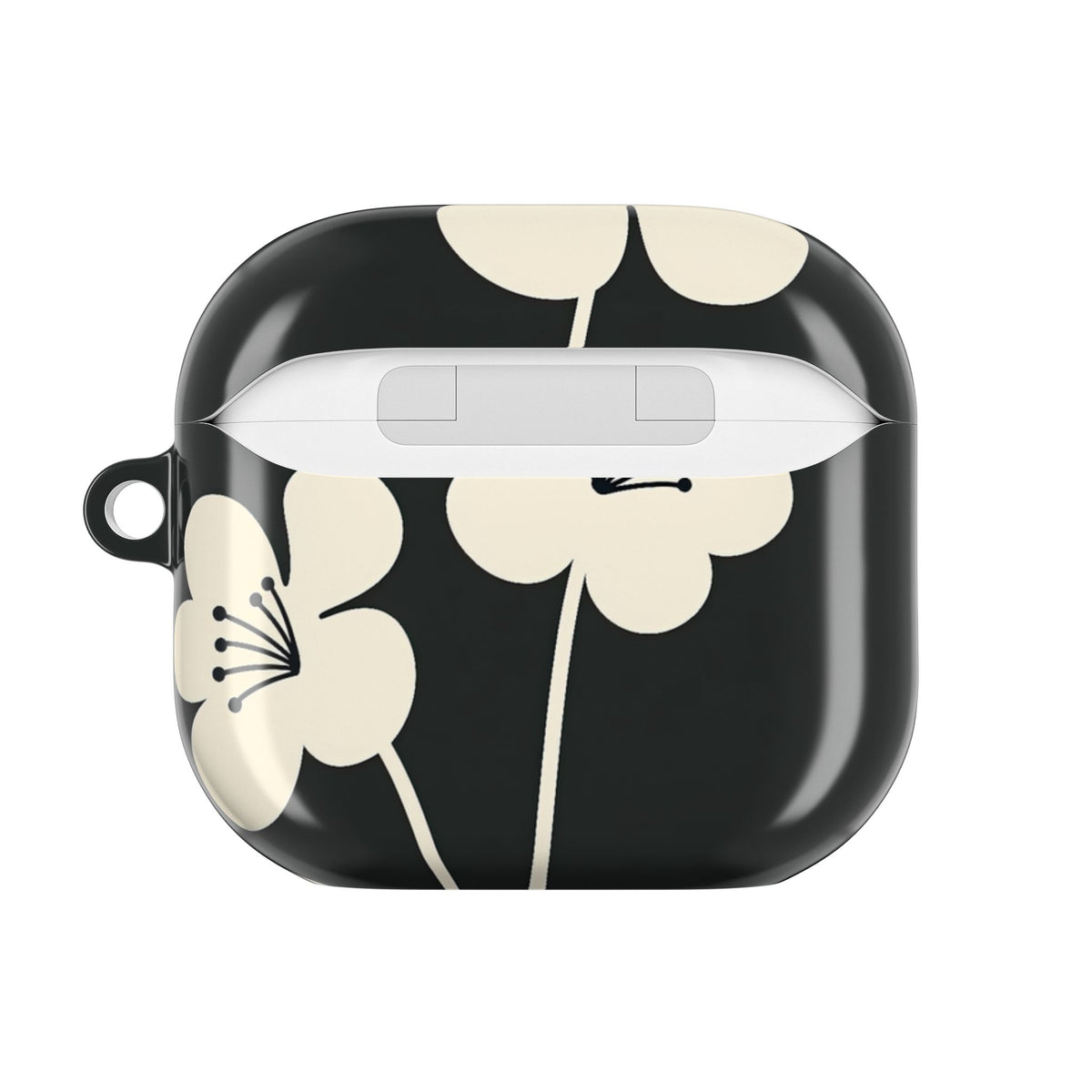 Nordic Blossom · Hard Case for AirPods & AirPods Pro · Black