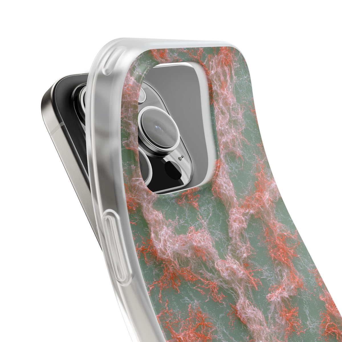 Coral Pixel Matrix · Lite Phone Case for iPhone · Green