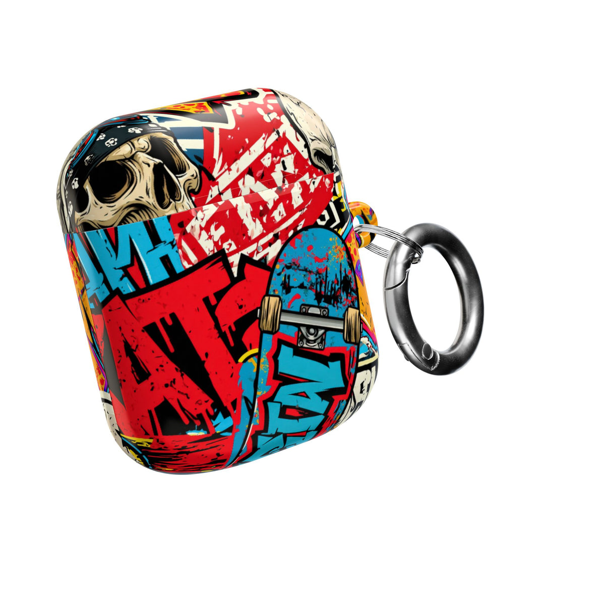 Skate Skull Riot · Hard Case for AirPods & AirPods Pro · Red