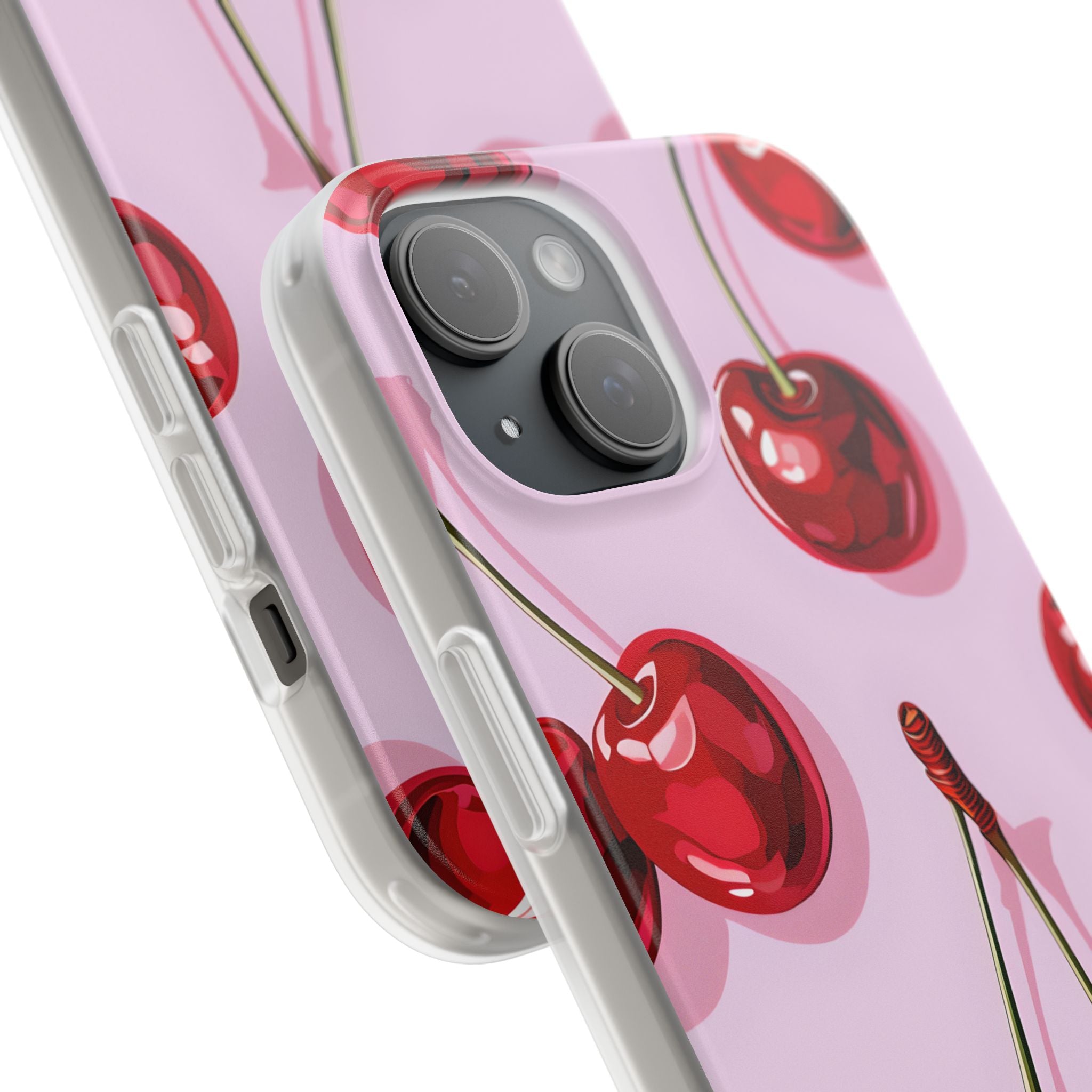 Glossy Cherry Burst iPhone 15 Case - Soft - CASE•BOB
