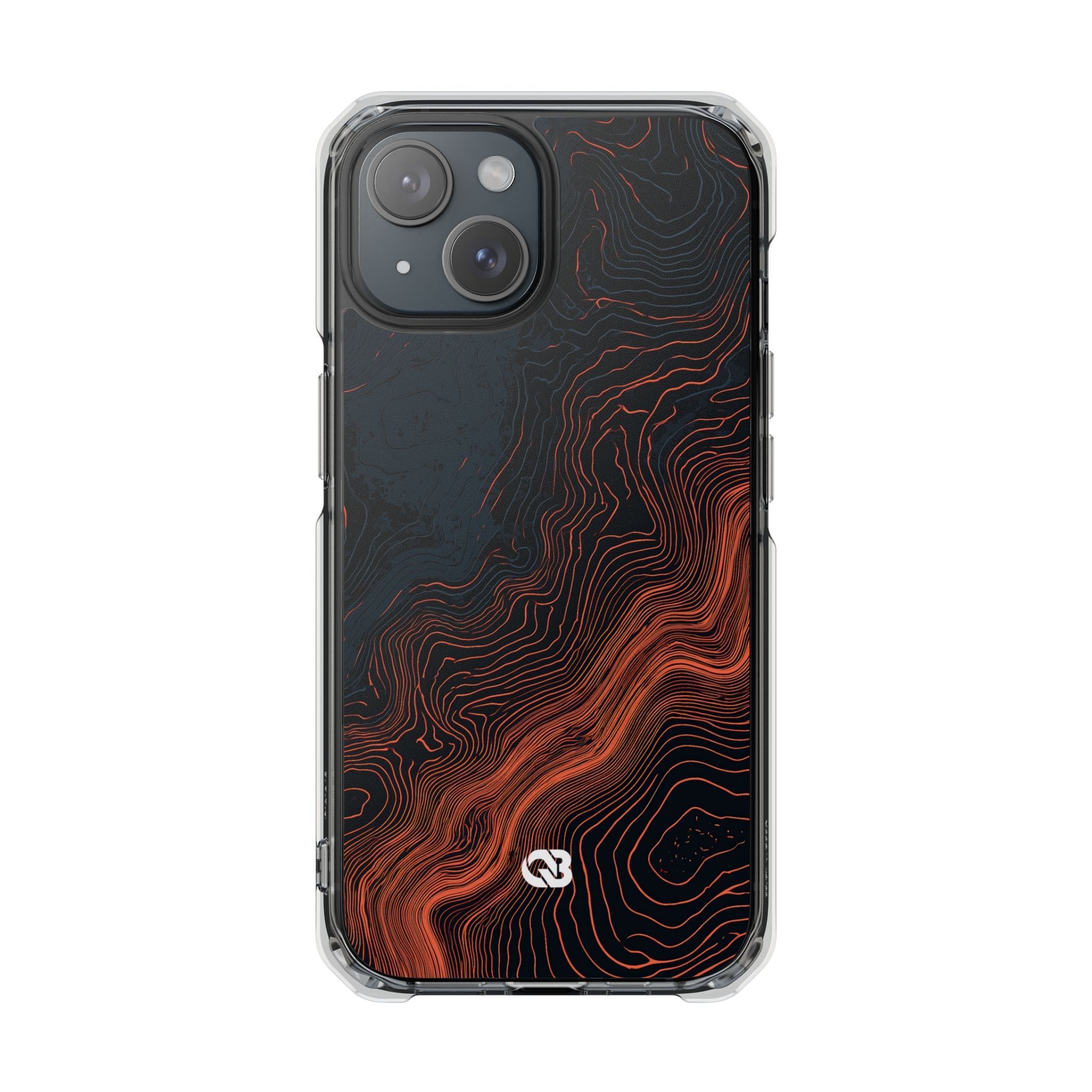 Black Impact MagSafe Phone Case for iPhone - Volcanic Basalt Map