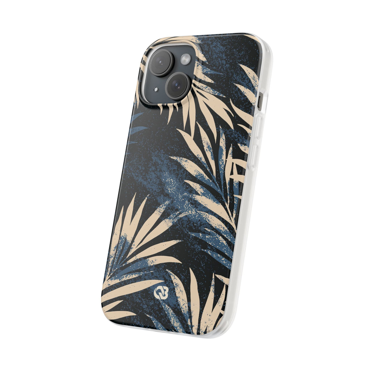 Blue Lite Phone Case for iPhone - Indigo Sandstone Palm