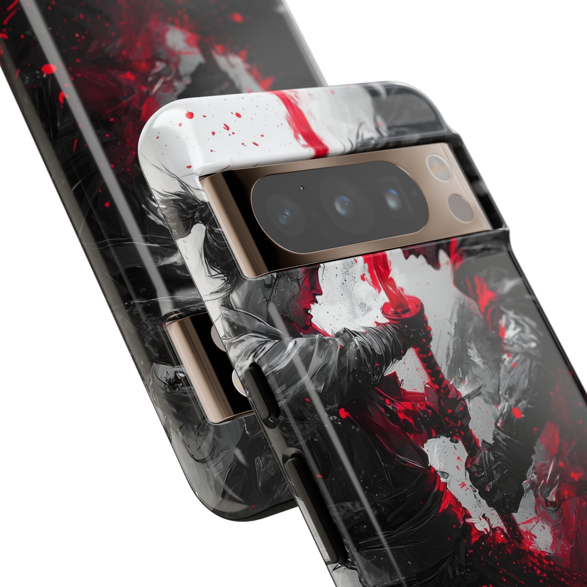 Shattered Crimson Duel · Tough Handyhülle für Google Pixel