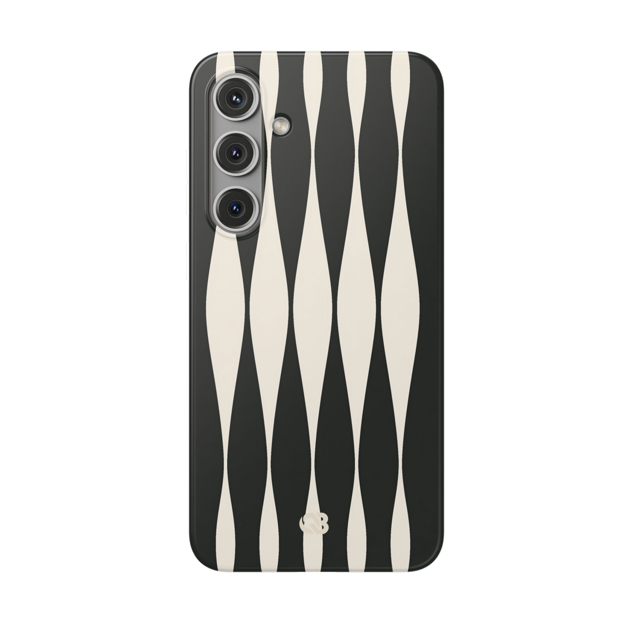 Black Lite Phone Case for Samsung - Ivory Spindle Grid