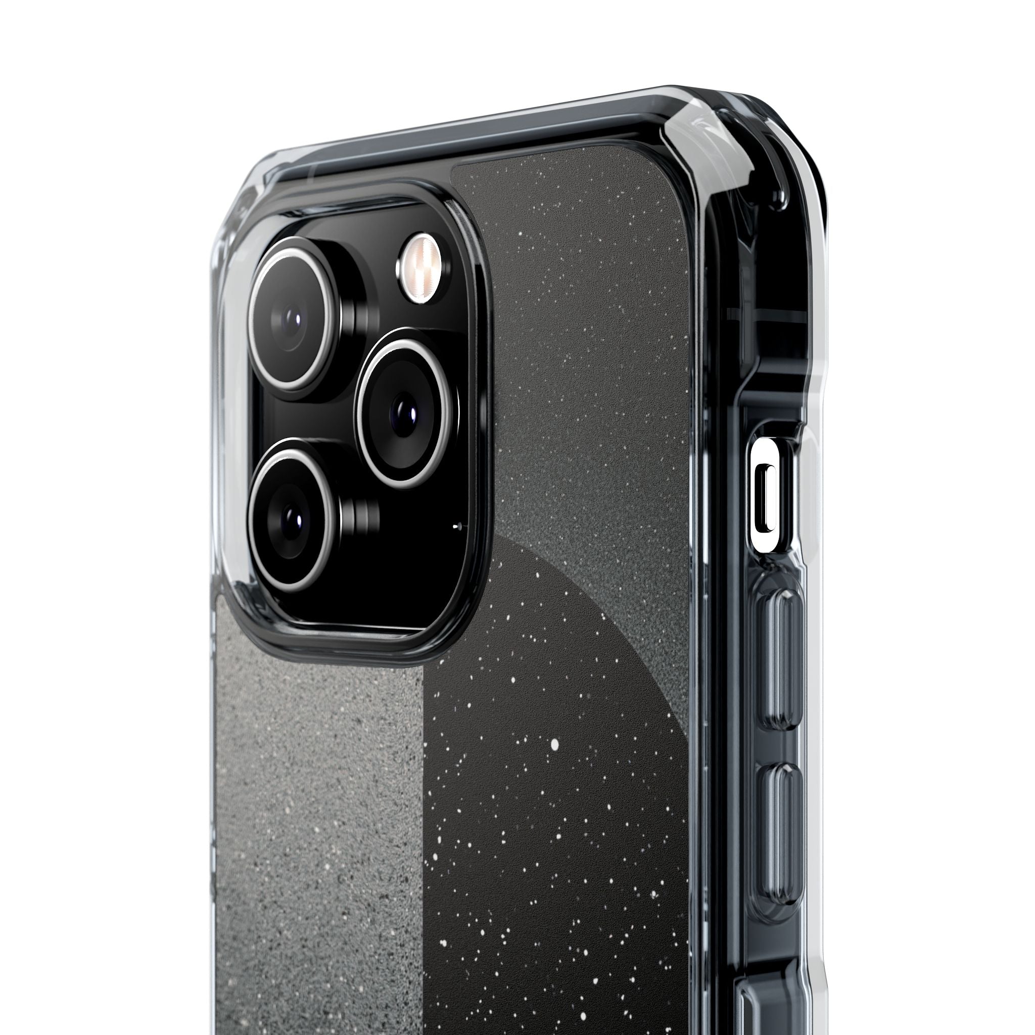 Black Impact MagSafe Phone Case for iPhone - Lunar Static Orbit