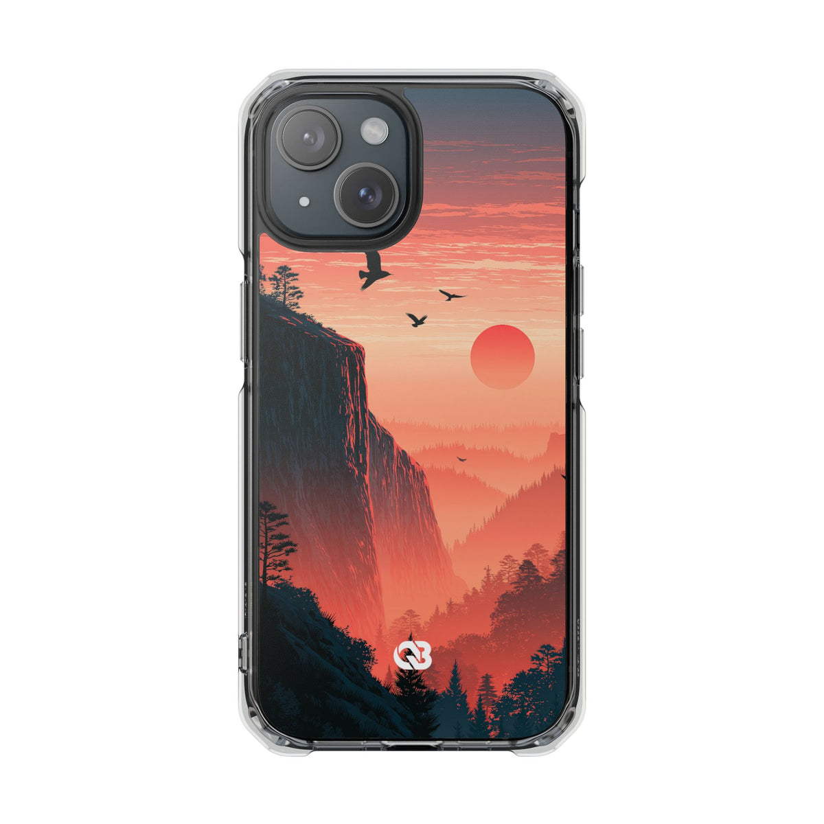 Orange Impact MagSafe Phone Case for iPhone - Crimson Ridge Flight