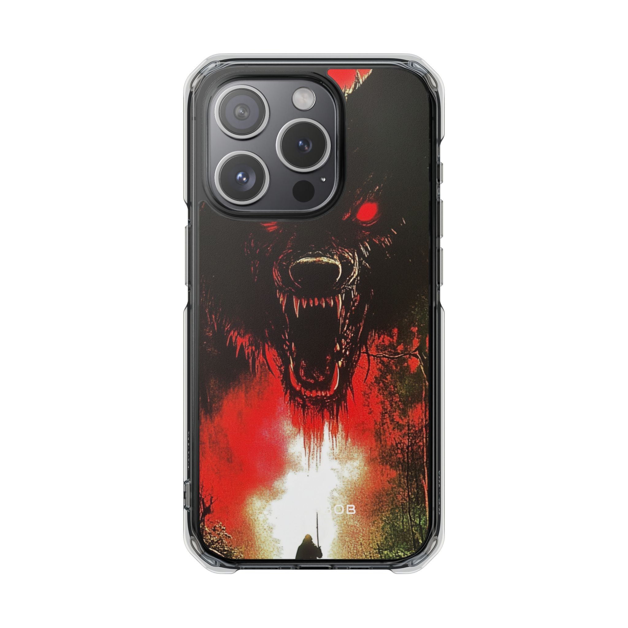 Crimson Wolf iPhone 15 Pro Cover - Impact