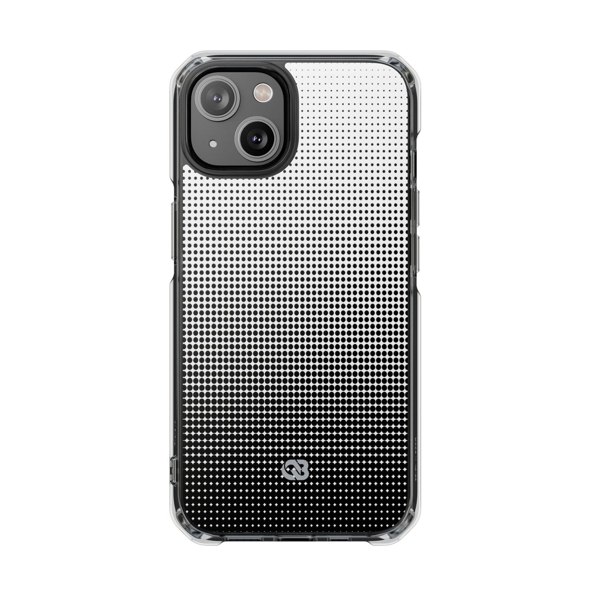 Black Impact MagSafe Phone Case for iPhone - Obsidian Halftone Flux
