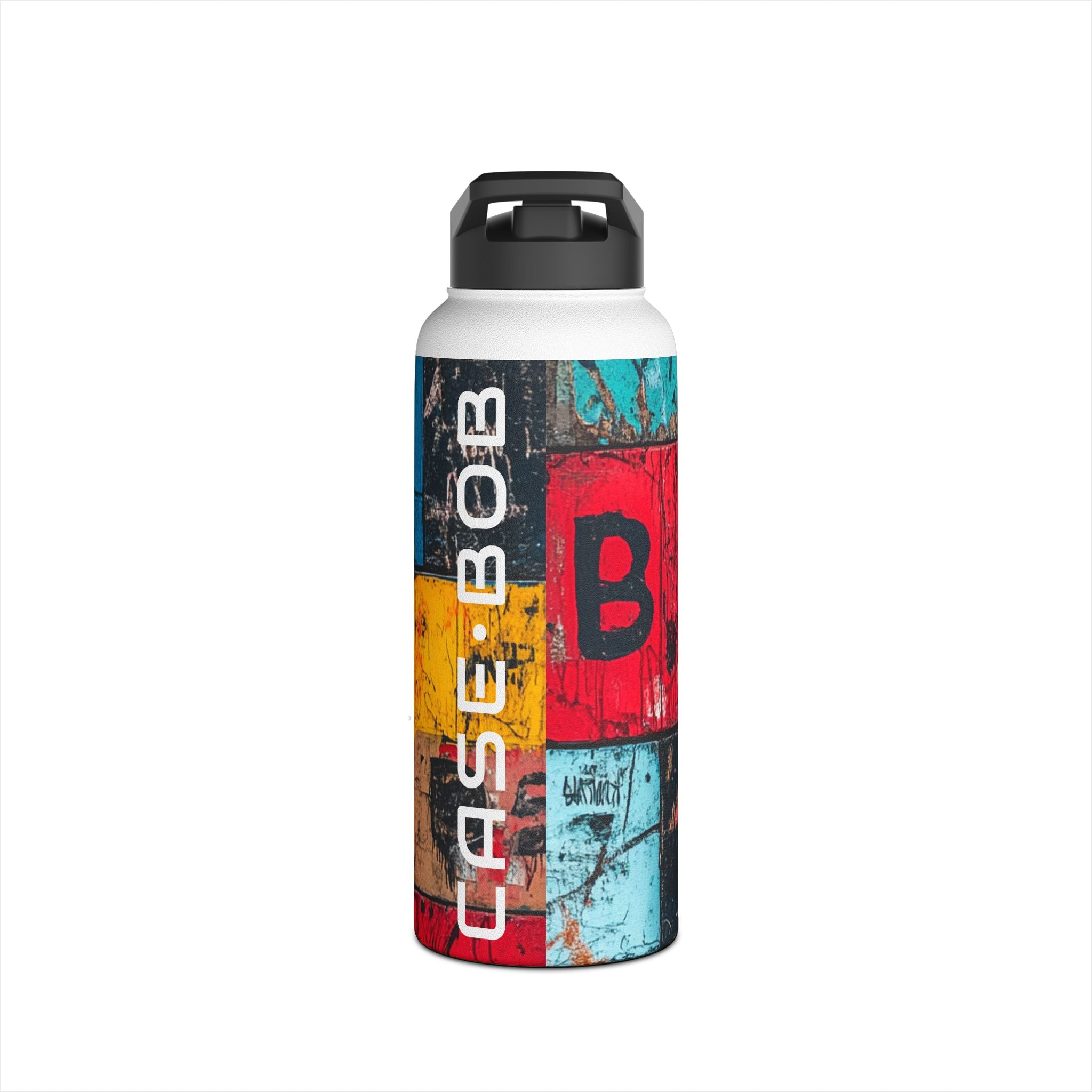 White Orb Graffiti - Stainless Steel Water Bottle