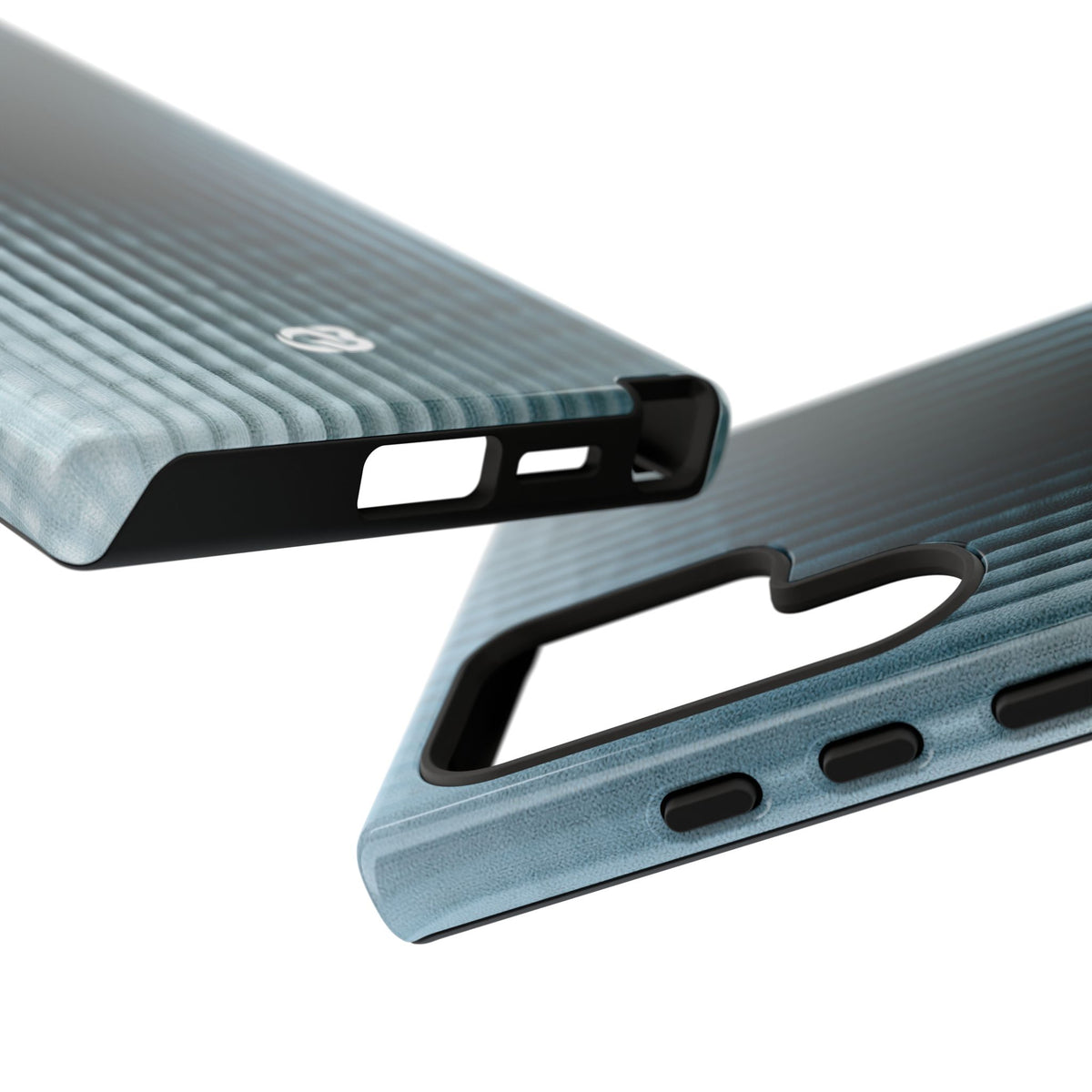 Blue Tough Phone Case for Samsung - Glacial Reeded Glass