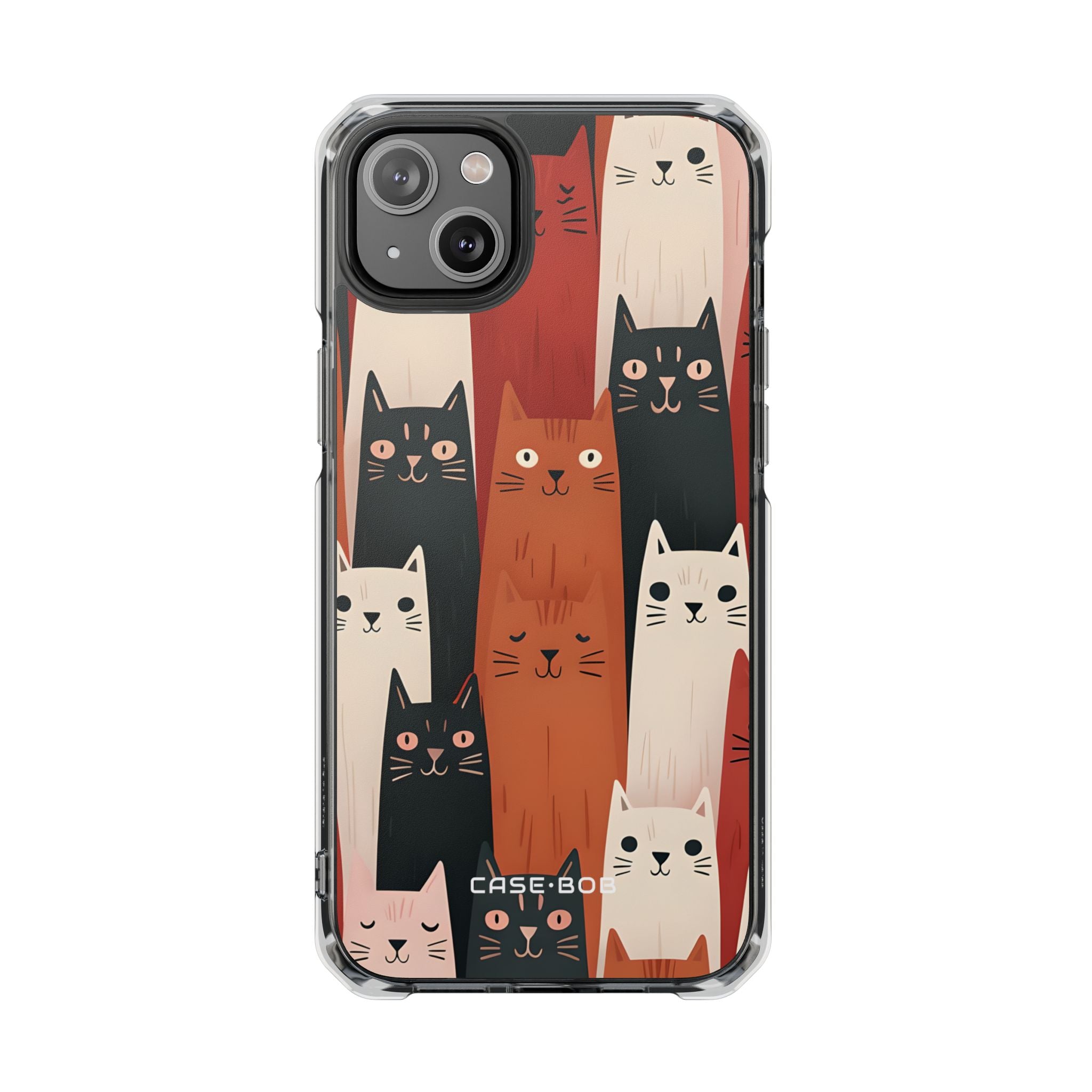Verlängerte Katzen Schwarze iPhone 14 Plus Case - Impact