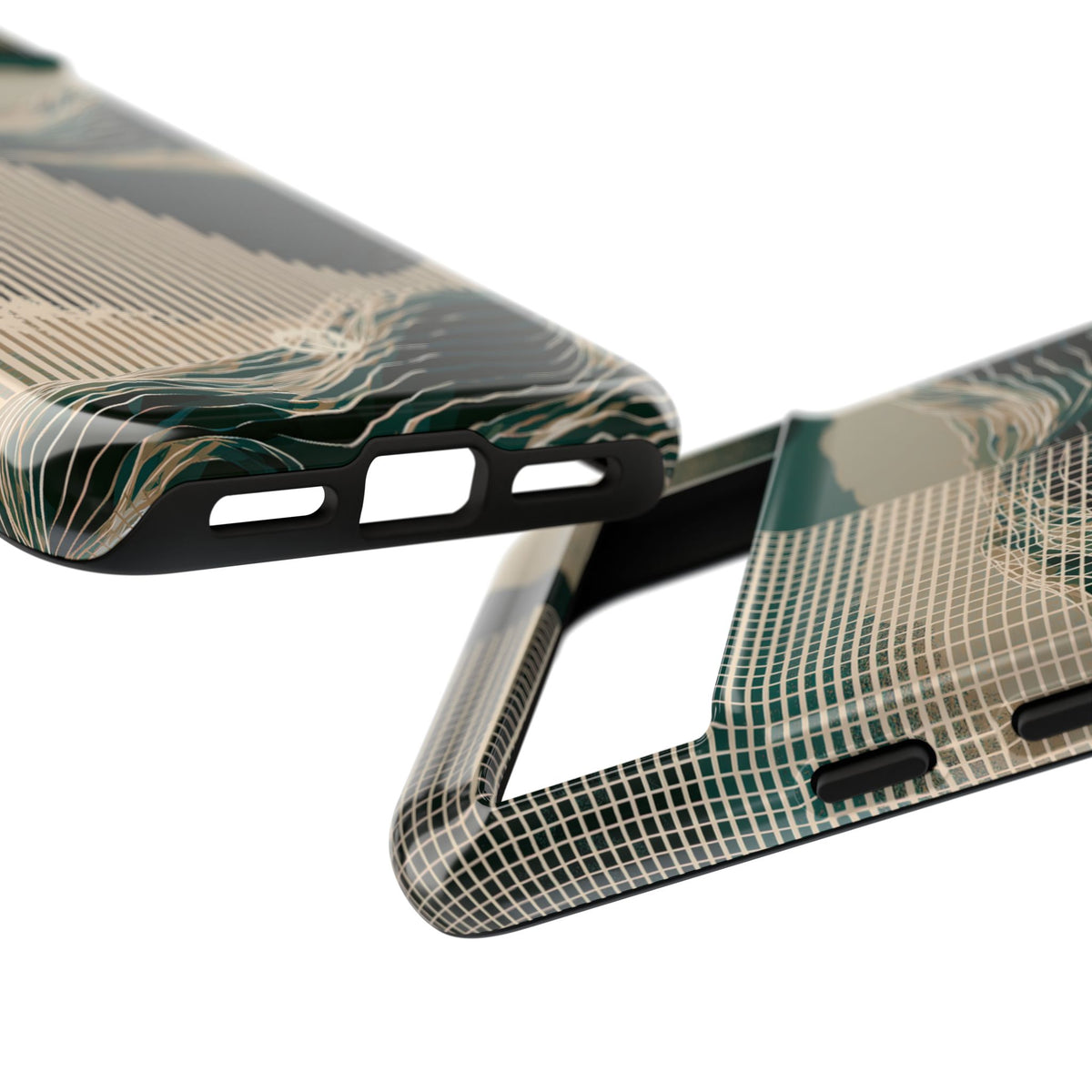 Green Tough Phone Case for Google Pixel - Lunar Moss Topography