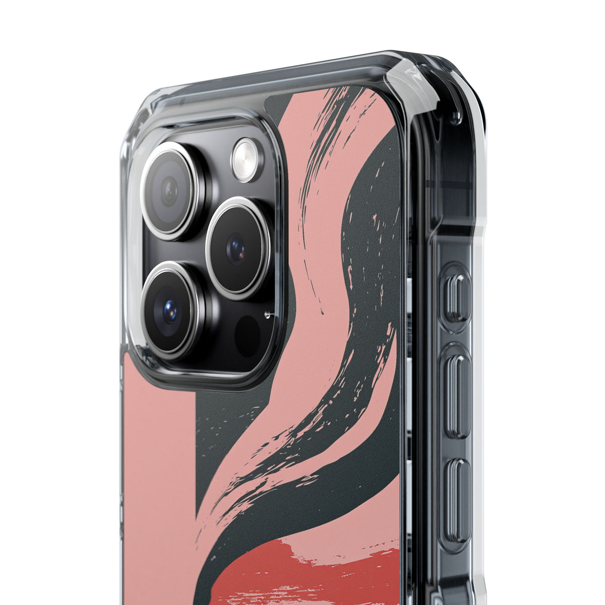 Pink Impact MagSafe Phone Case for iPhone - Cinder Rose Plume