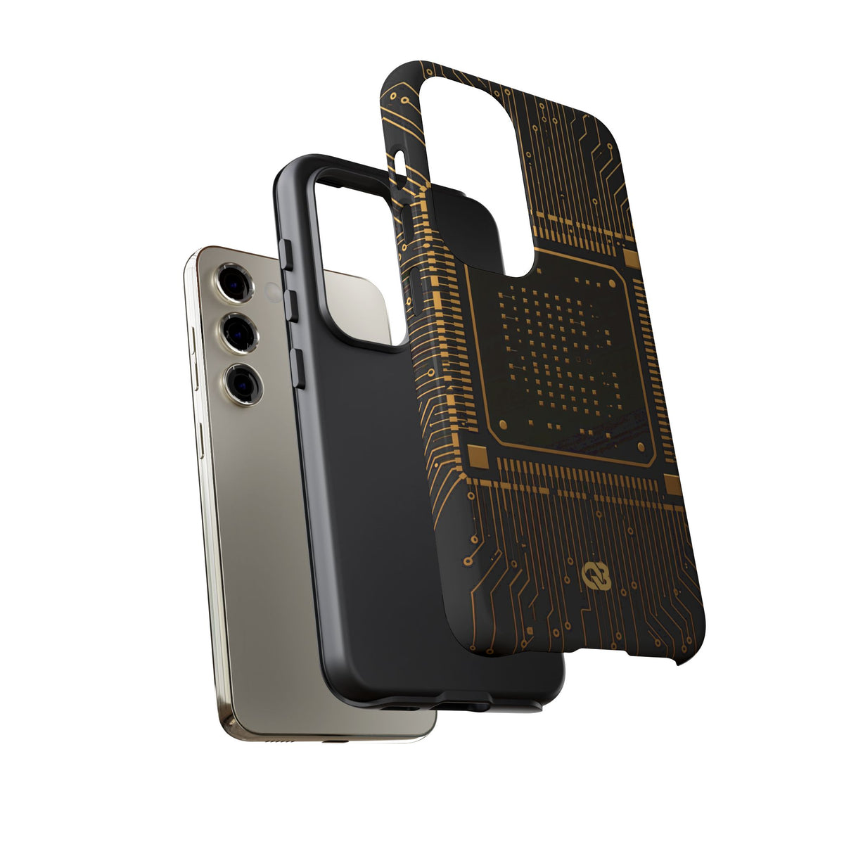 Gold Tough Phone Case for Samsung - Cyber Gold Processor