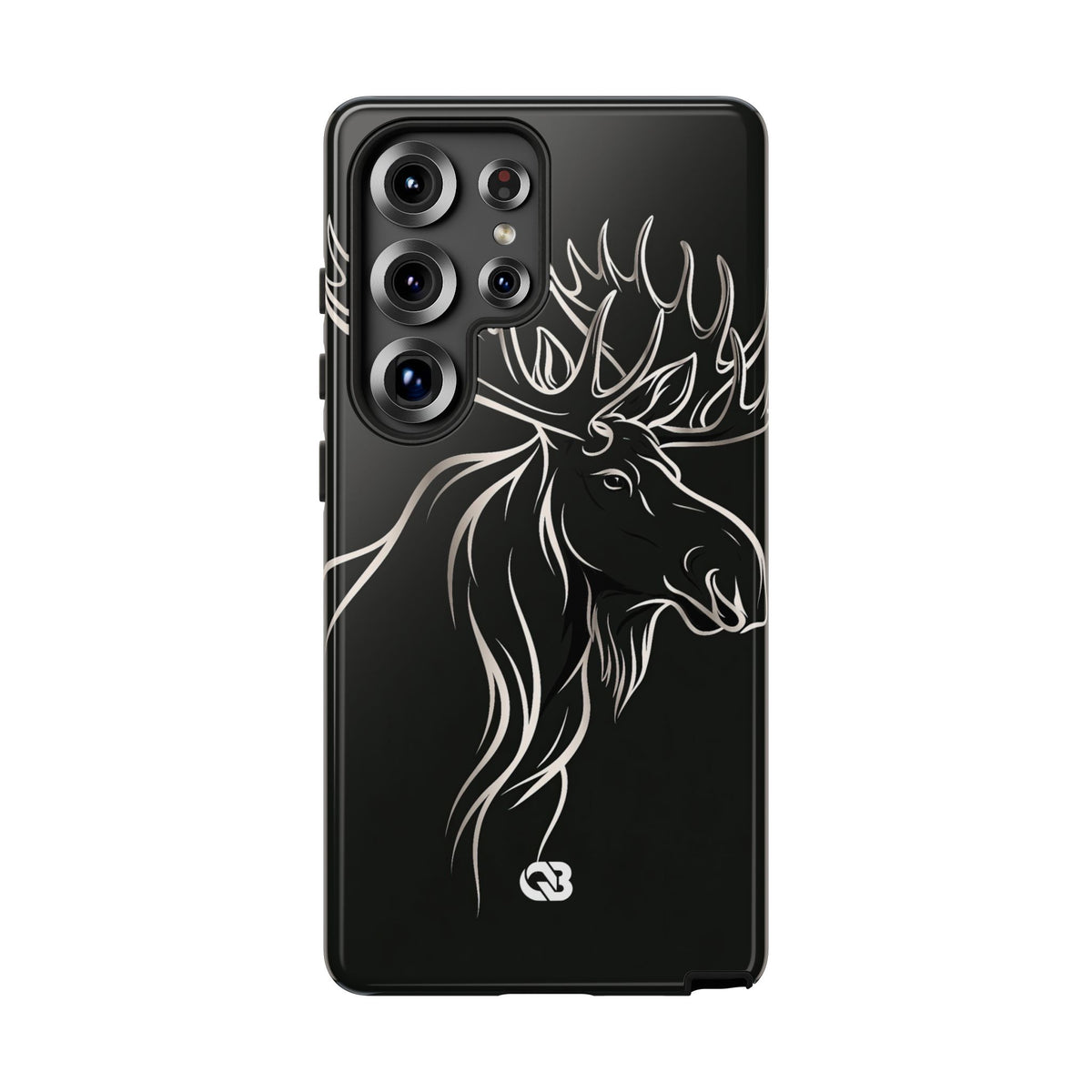 Nordic Moose Contour · Tough Phone Case for Samsung · Black