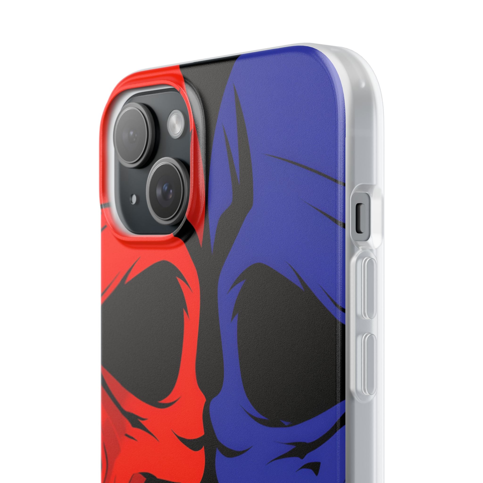 Crimson Cobalt Skulls · Soft Phone Case for iPhone