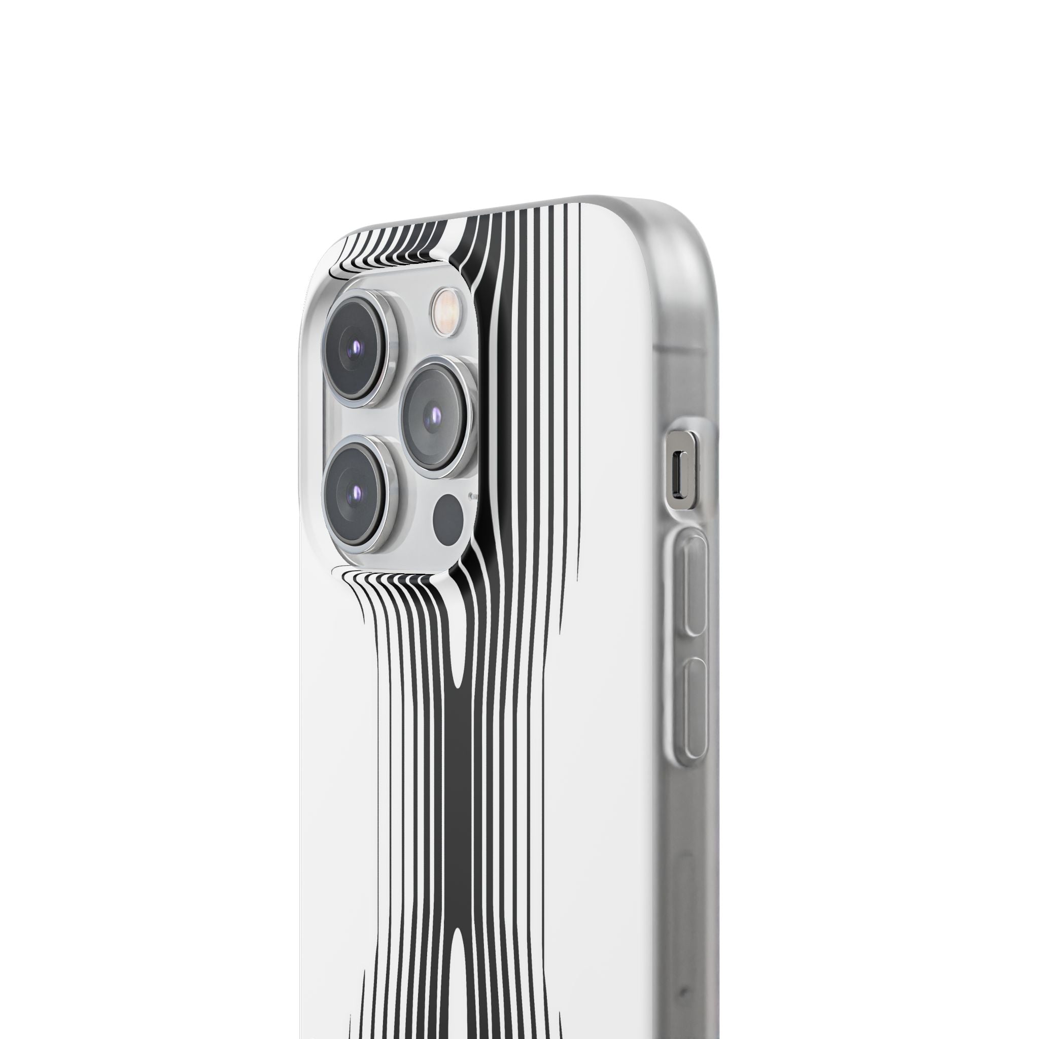 White Lite Phone Case for iPhone - Kinetic Mono Distortion
