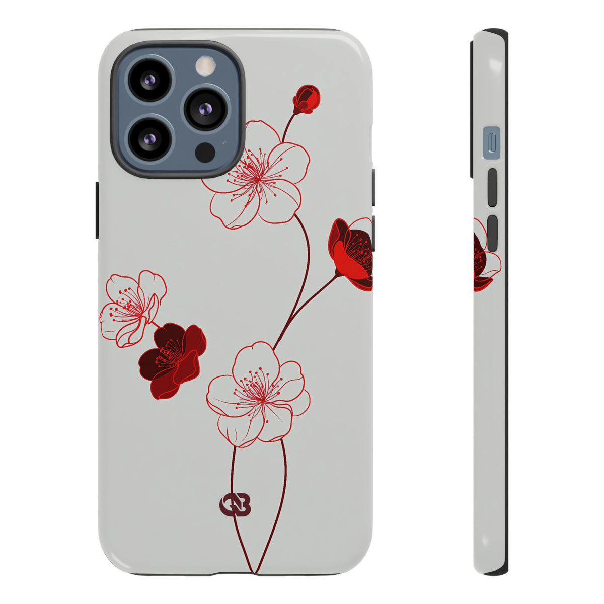 Crimson Sakura Blossom · Tough Phone Case for iPhone · Red