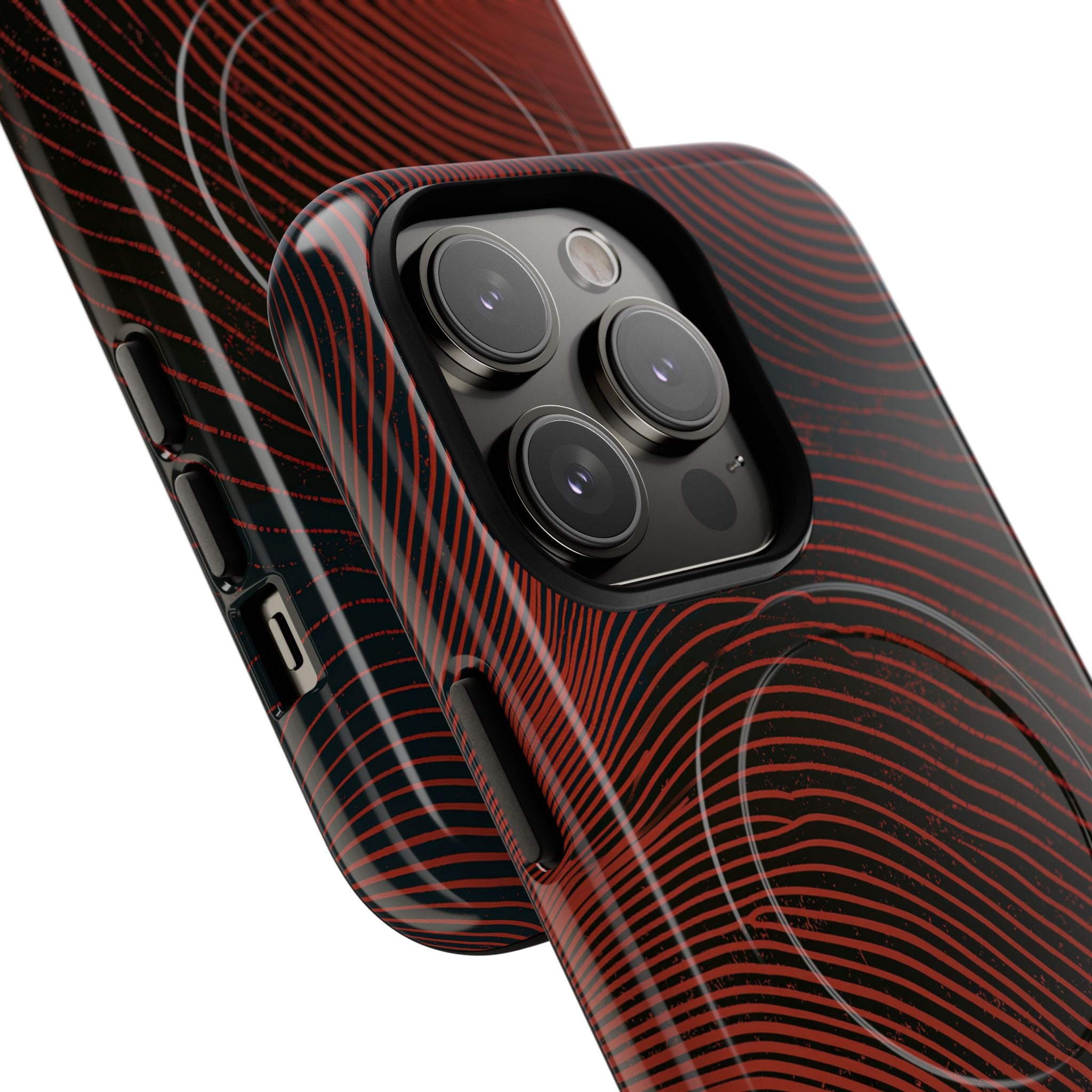 Red Tough 2.0 Magsafe Phone Case for iPhone - Terracotta Nerve Map