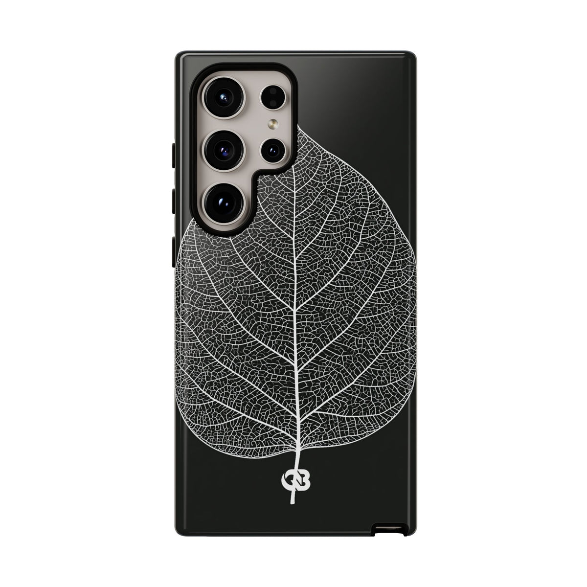 Monochrome Leaf Skeleton · Tough Phone Case for Samsung · Black