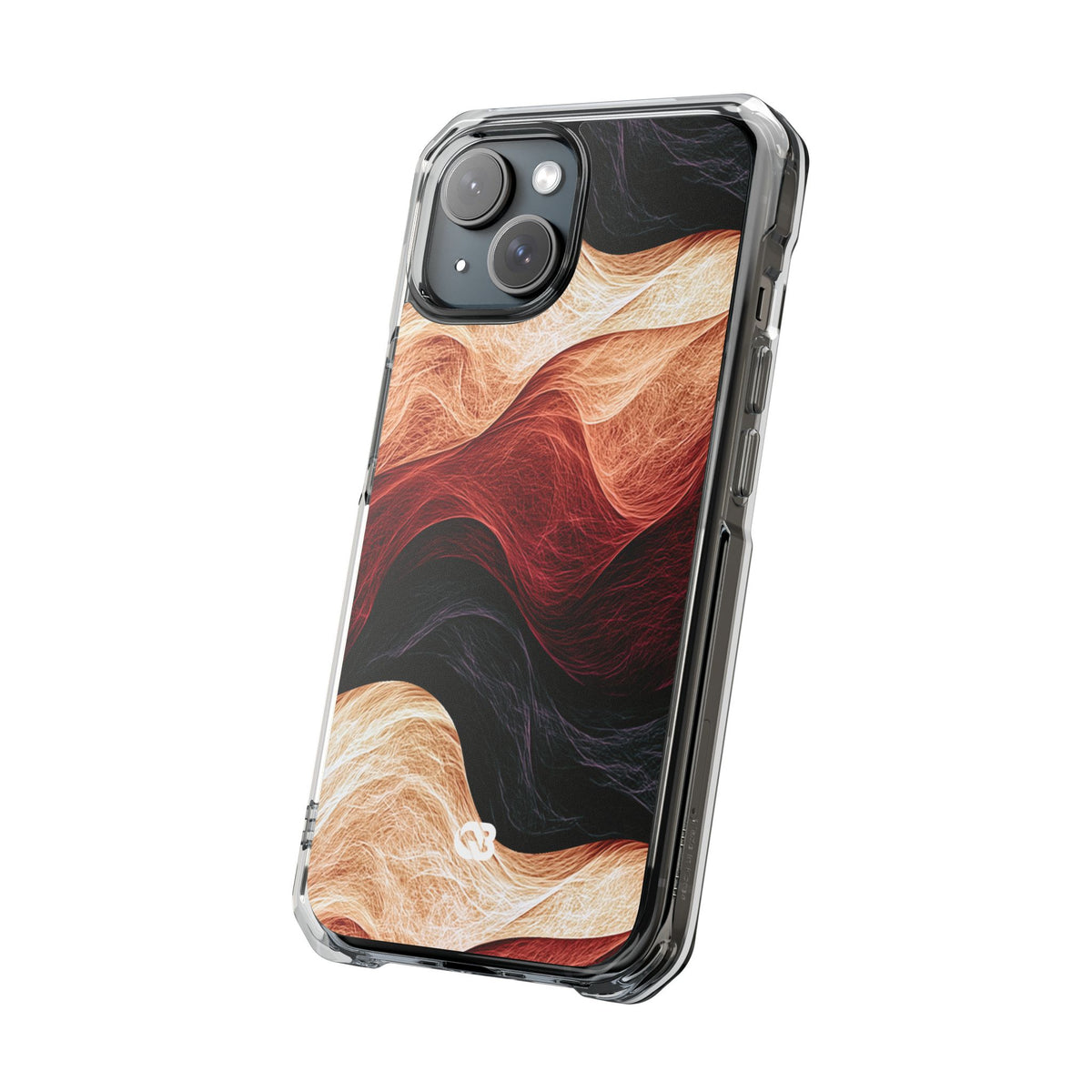 Ember Wave Dispersion · Clear Impact Magnetic Phone Case for iPhone · Red