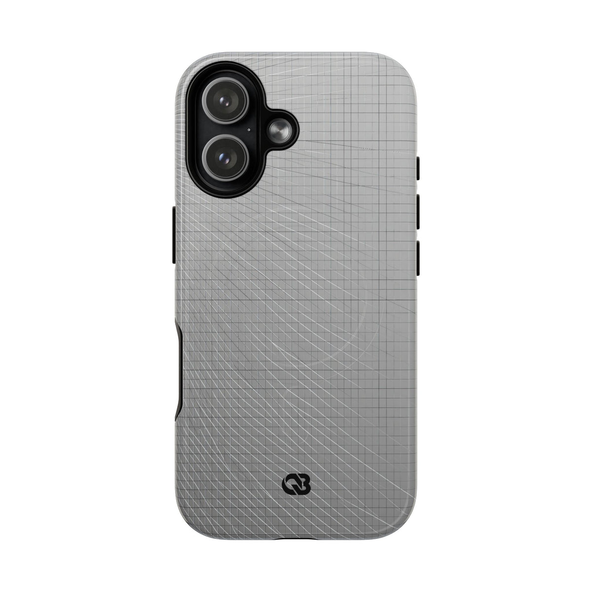 Grey Tough 2.0 Magsafe Phone Case for iPhone - Chrome Mesh Warp
