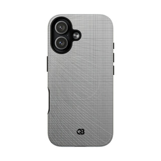 Grey Tough 2.0 Magsafe Phone Case for iPhone - Chrome Mesh Warp