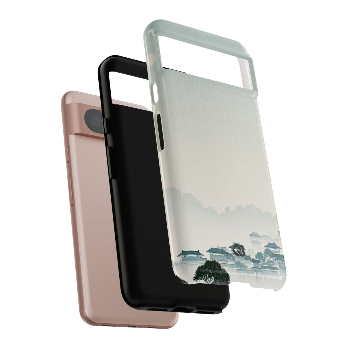 Blue Tough Phone Case for Google Pixel - Mist Valley Pagoda