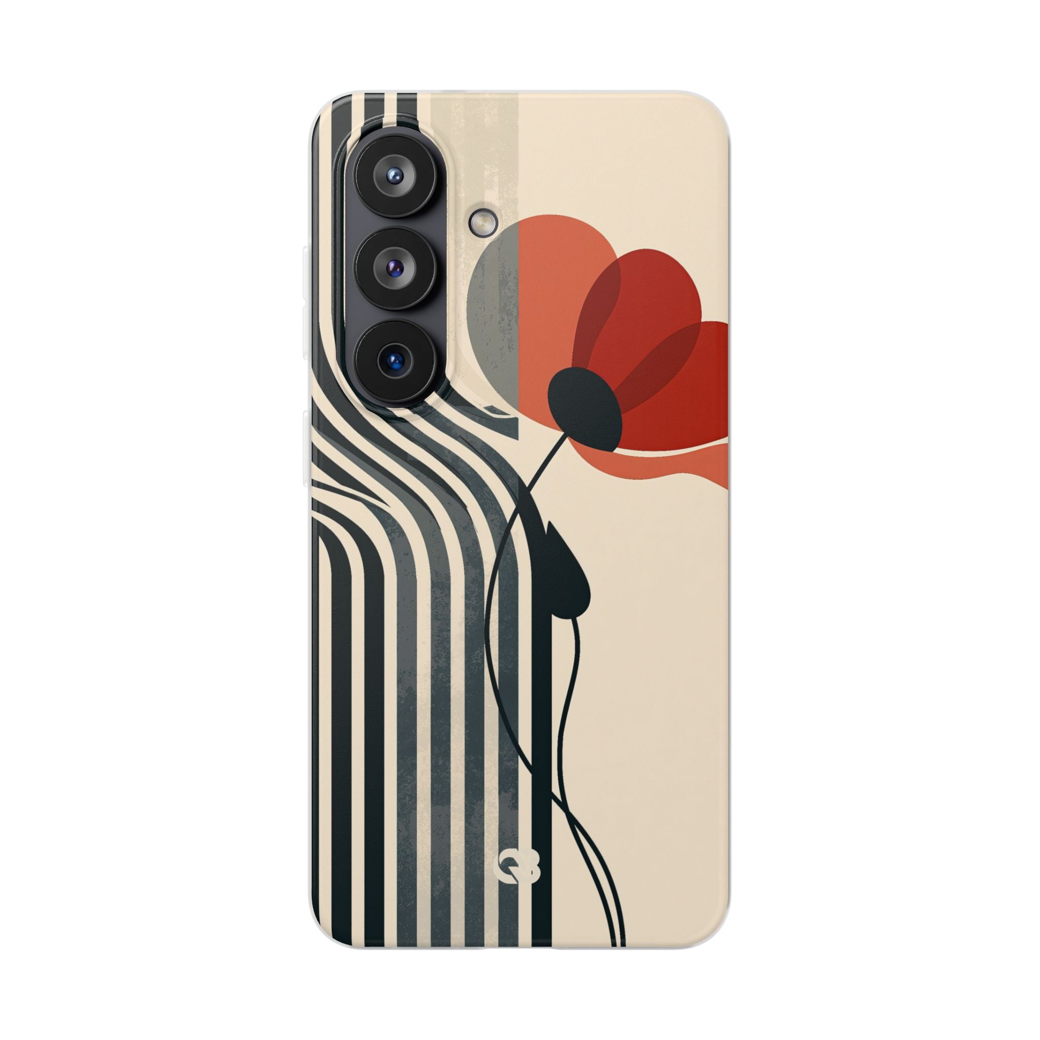 Beige Lite Phone Case for Samsung - Crimson Line Bloom