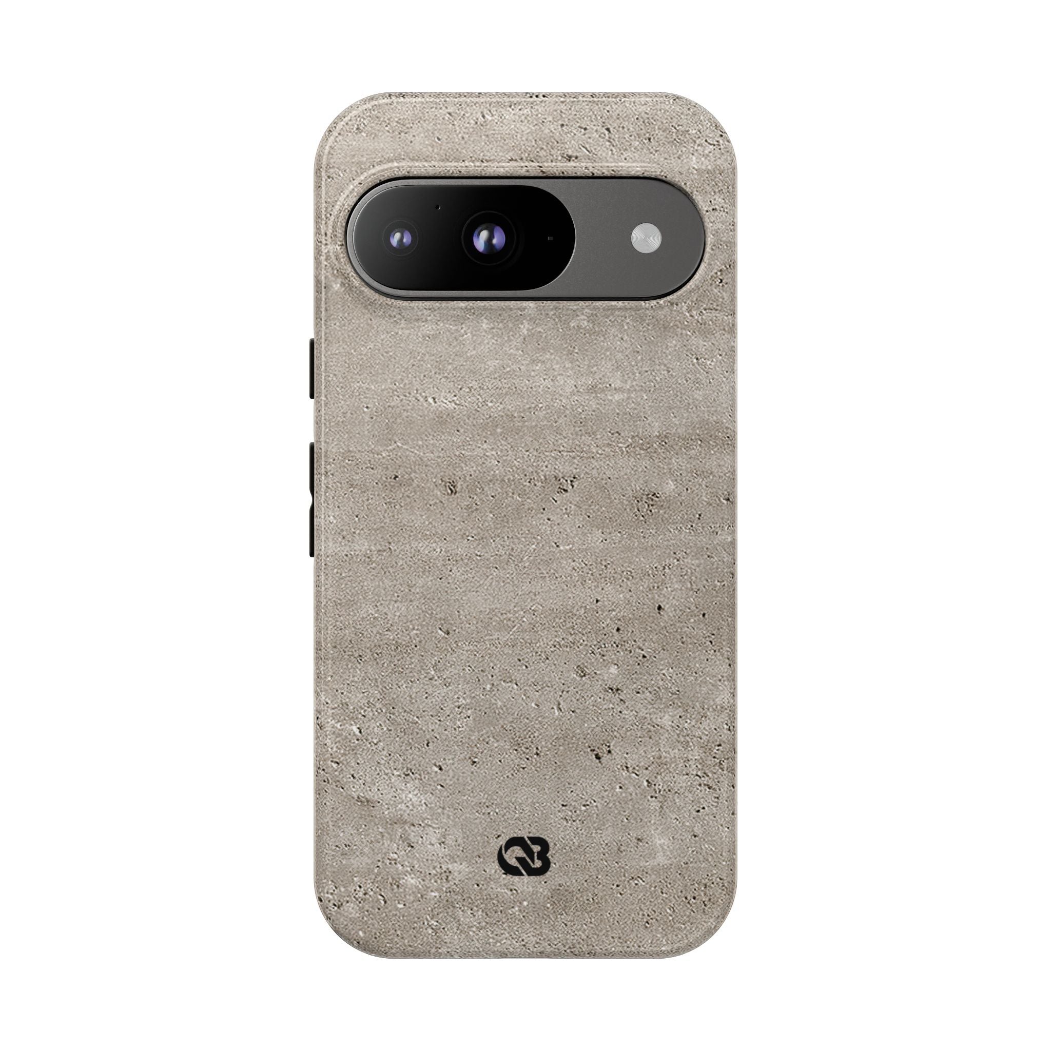 Grey Tough Phone Case for Google Pixel - Brutalist Stone Grit