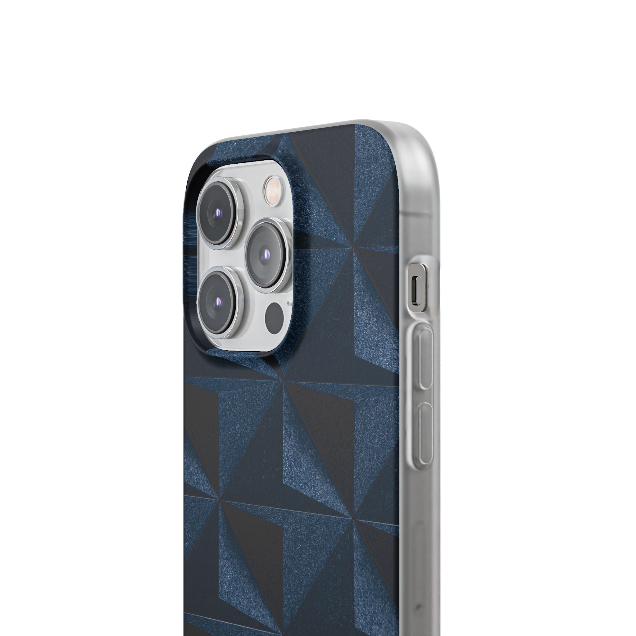 Blue Lite Phone Case for iPhone - Indigo Basalt Facets