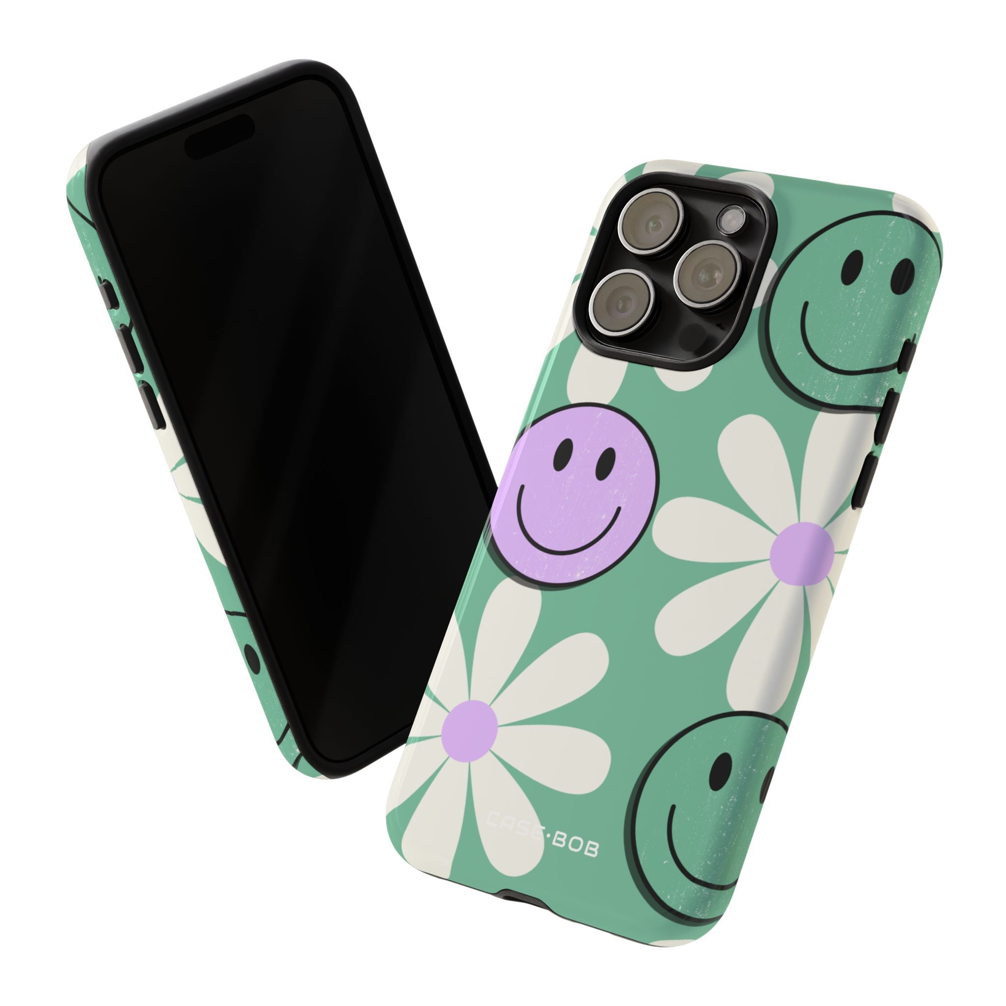 Smiley Daisy Glow iPhone 15 Pro Max Case - Tough