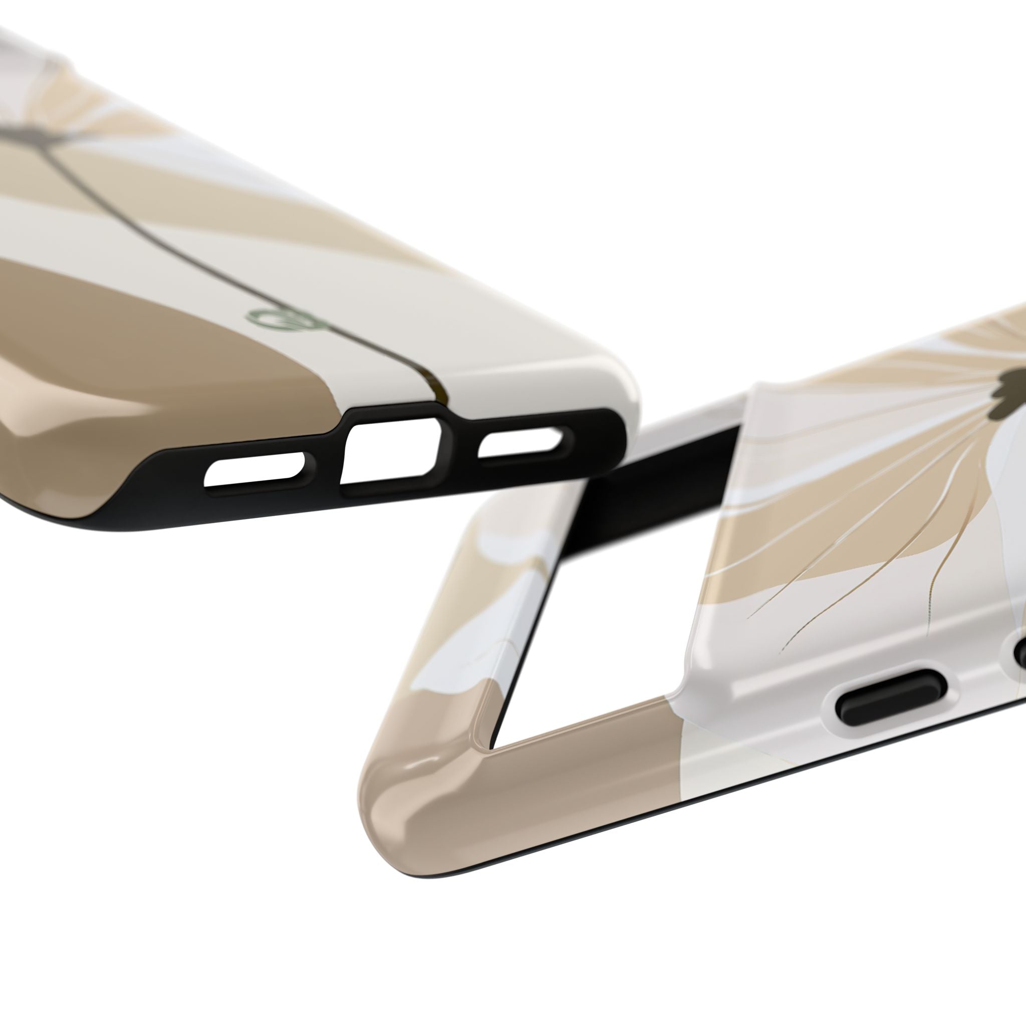 Beige Tough Phone Case for Google Pixel - Sage Linen Magnolia