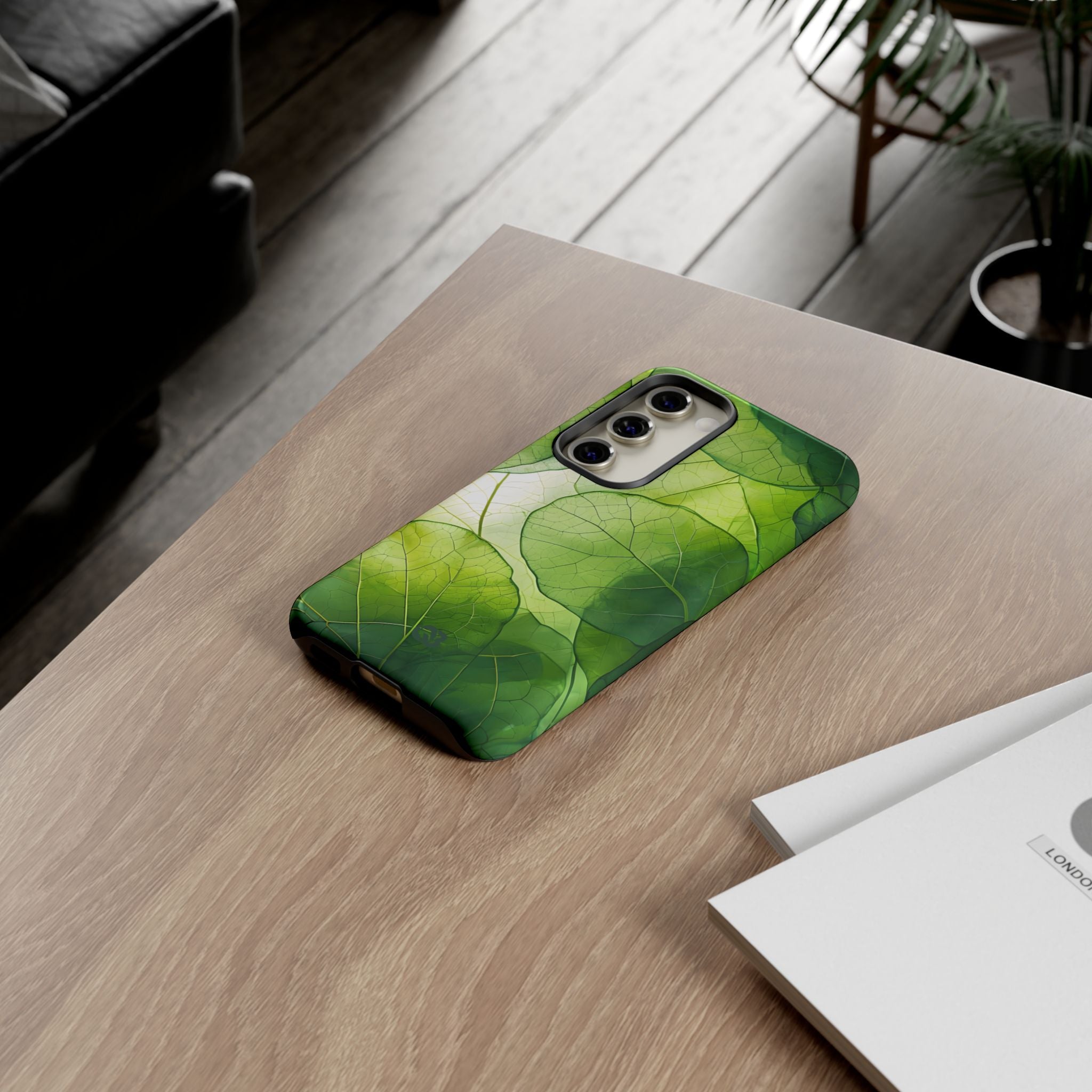 Emerald Leaf Veins · Tough Phone Case for Samsung