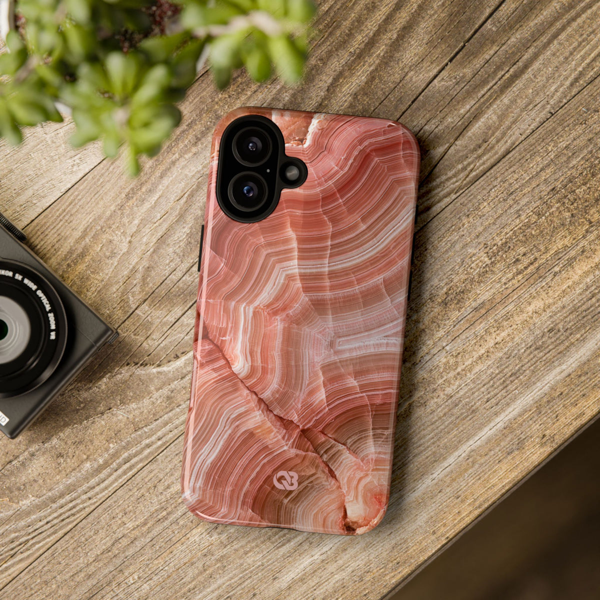 Blushing Rose Strata · Tough Phone Case for iPhone · Pink