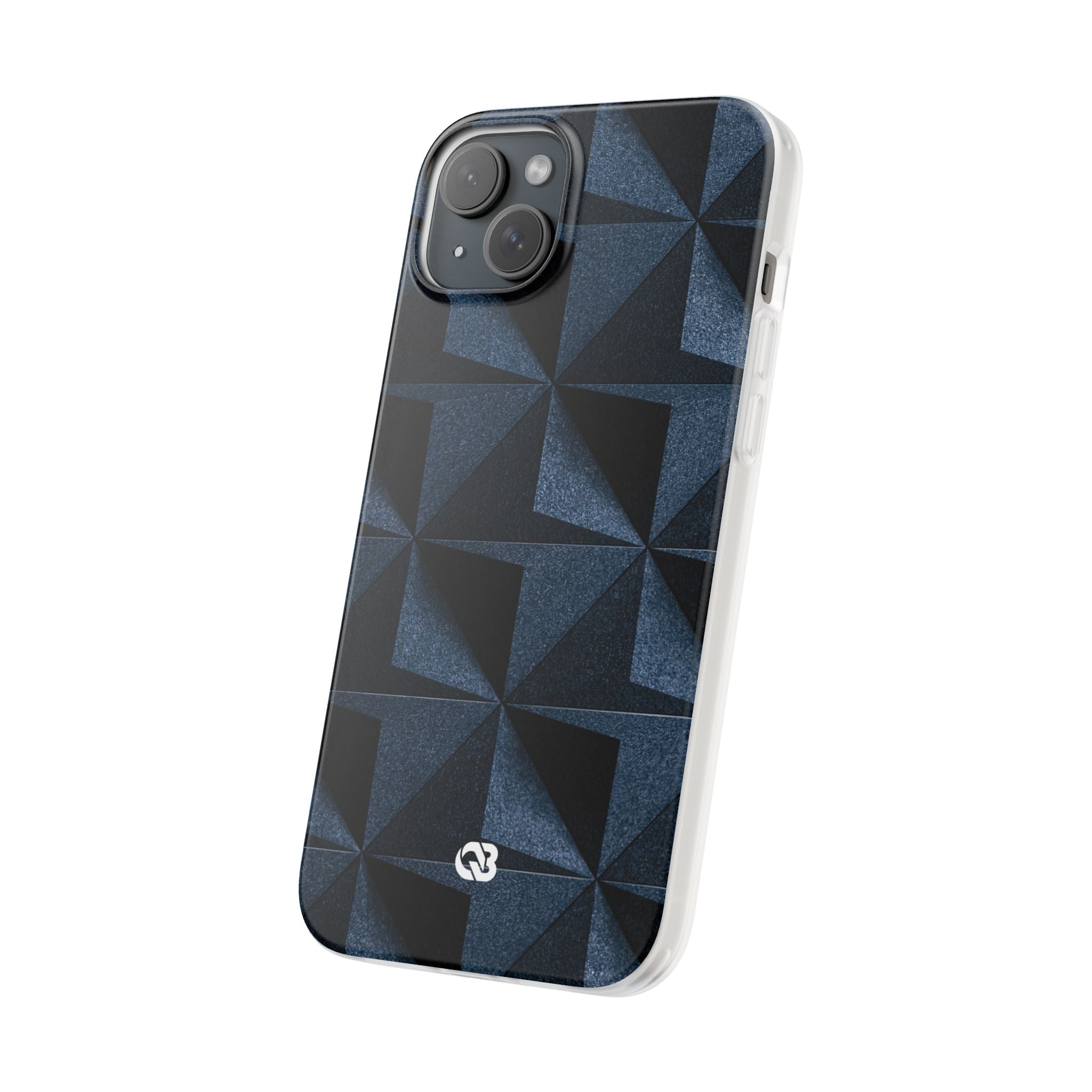 Blue Lite Phone Case for iPhone - Indigo Basalt Facets