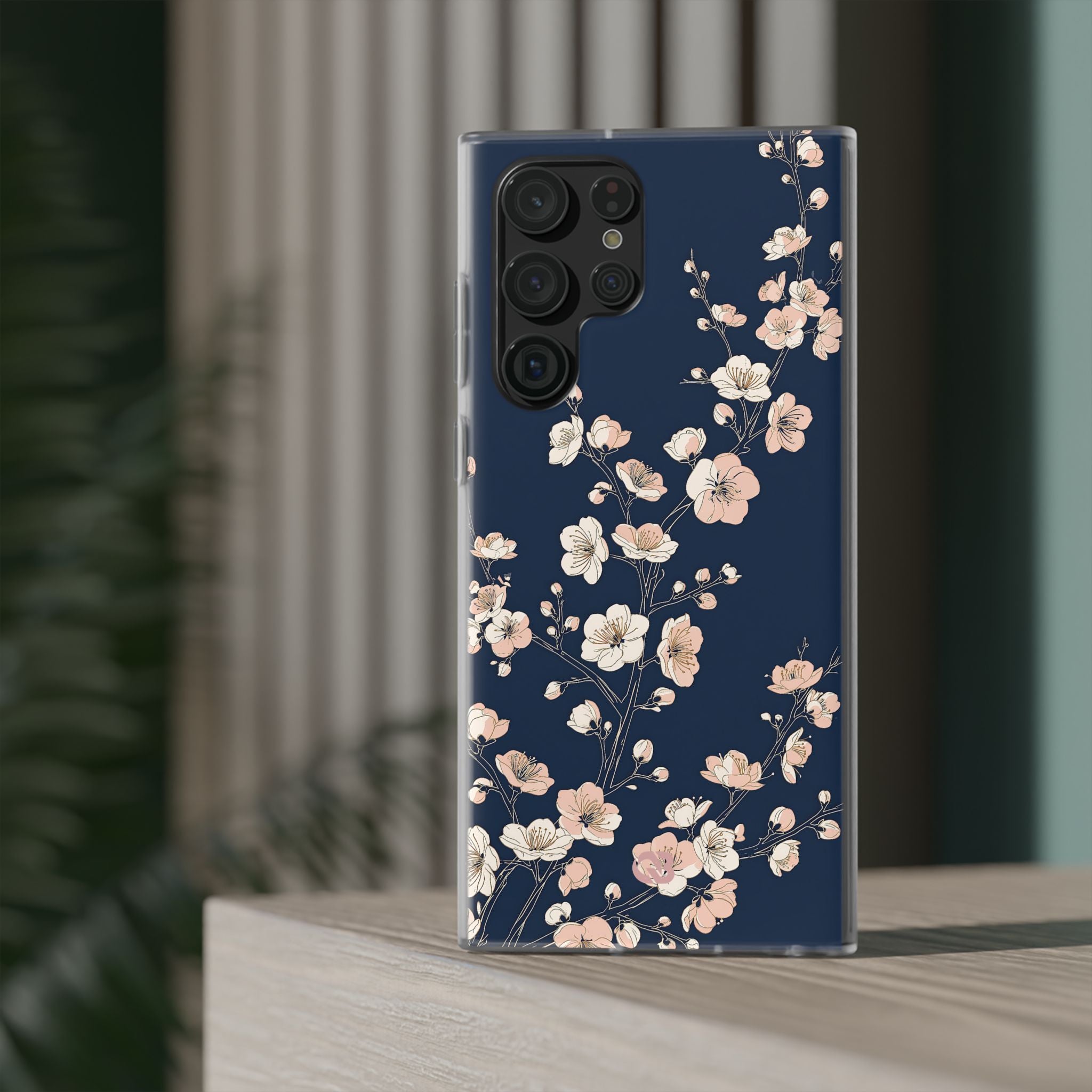 Blue Lite Phone Case for Samsung - Midnight Peach Sakura