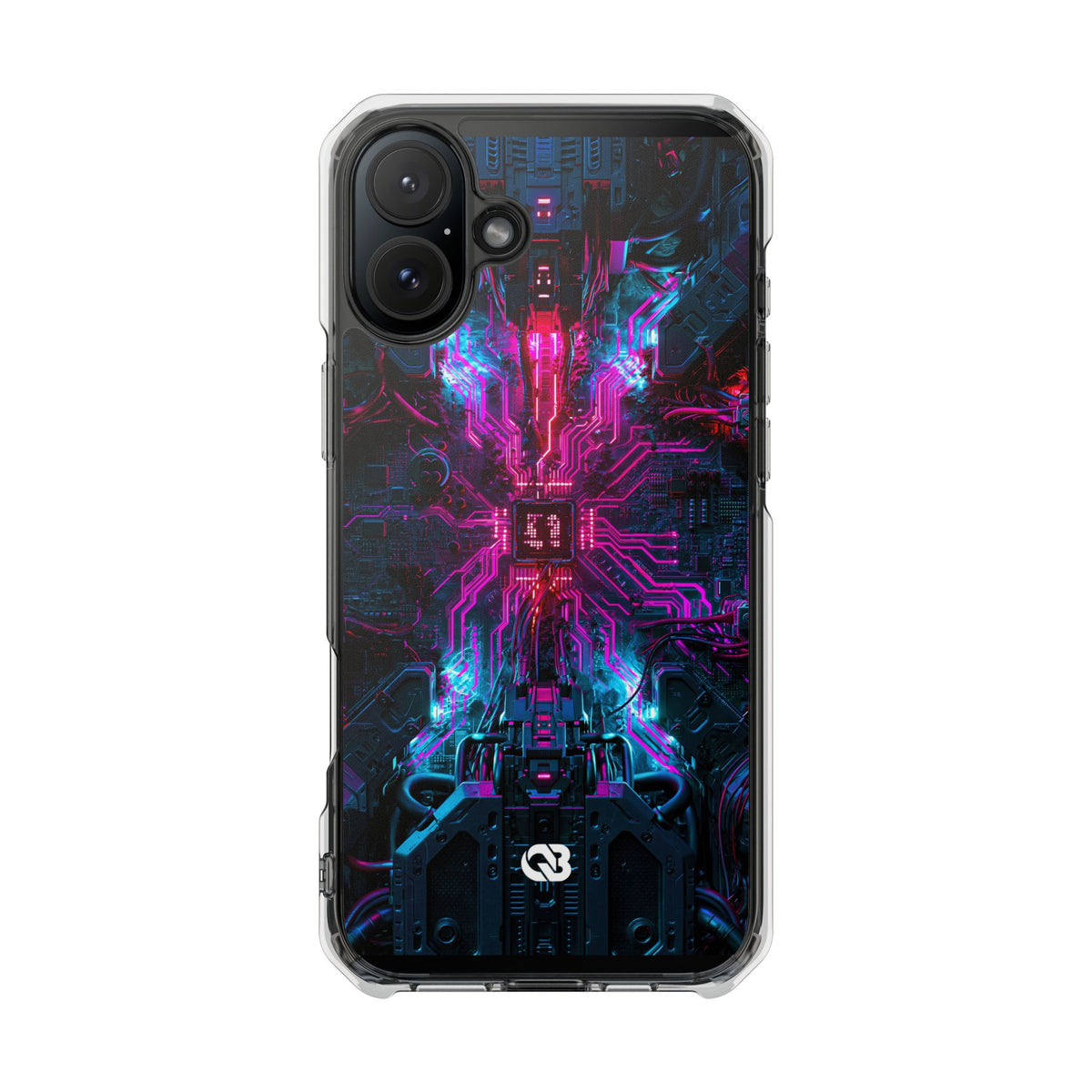 Neural Circuit Core · Clear Impact Magnetic Phone Case for iPhone · Black
