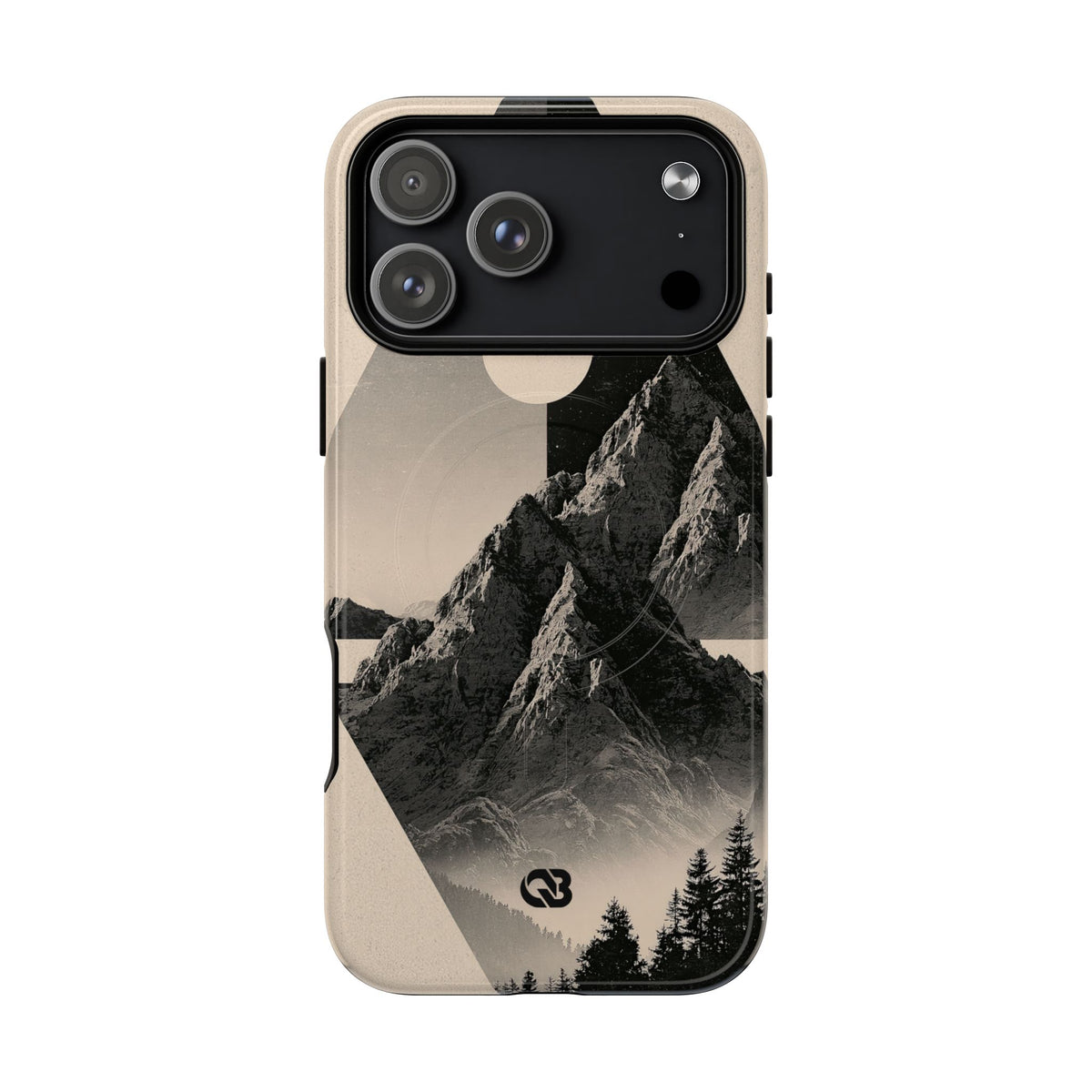 Beige Tough 2.0 Magsafe Phone Case for iPhone - Obsidian Summit Parchment