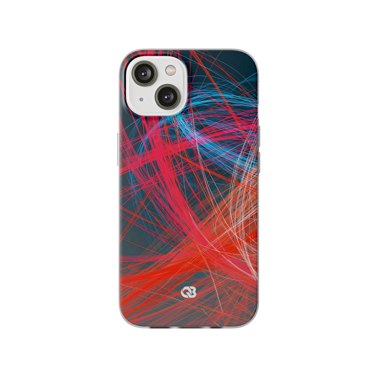 Neon Fiber Stream · Lite Phone Case for iPhone · Red
