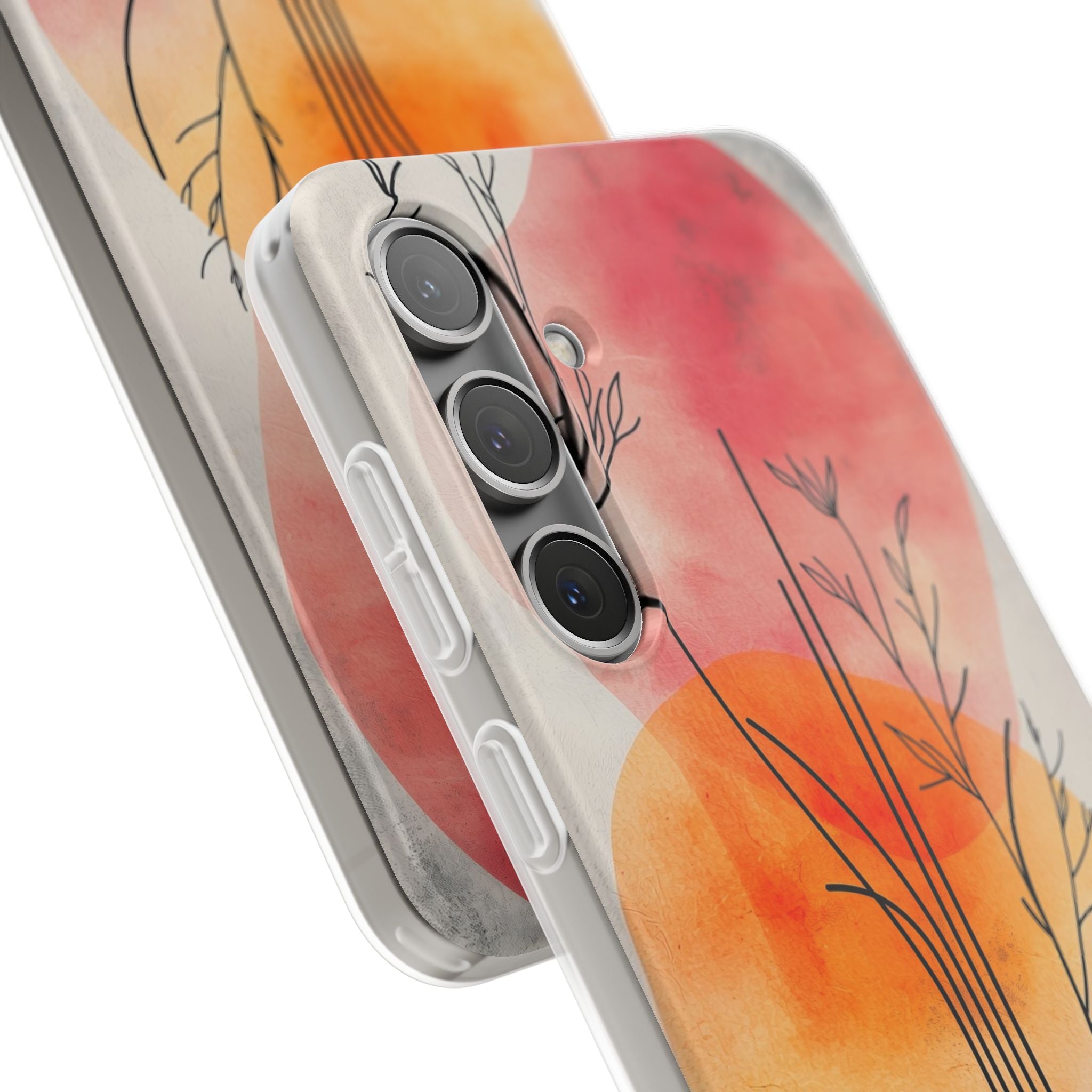 Kaareva varsi auringonlasku Samsung S24 Plus -pehmeä suojakotelo