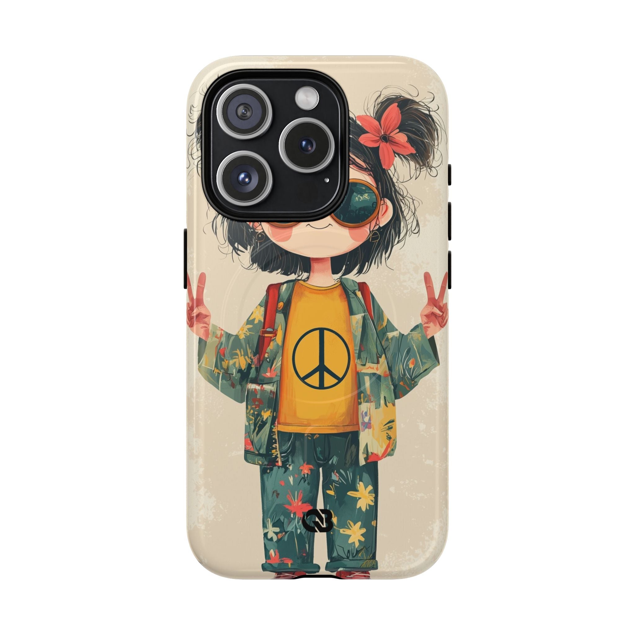 Retro Peace Girl · Tough+ Custodia per iPhone · Magsafe