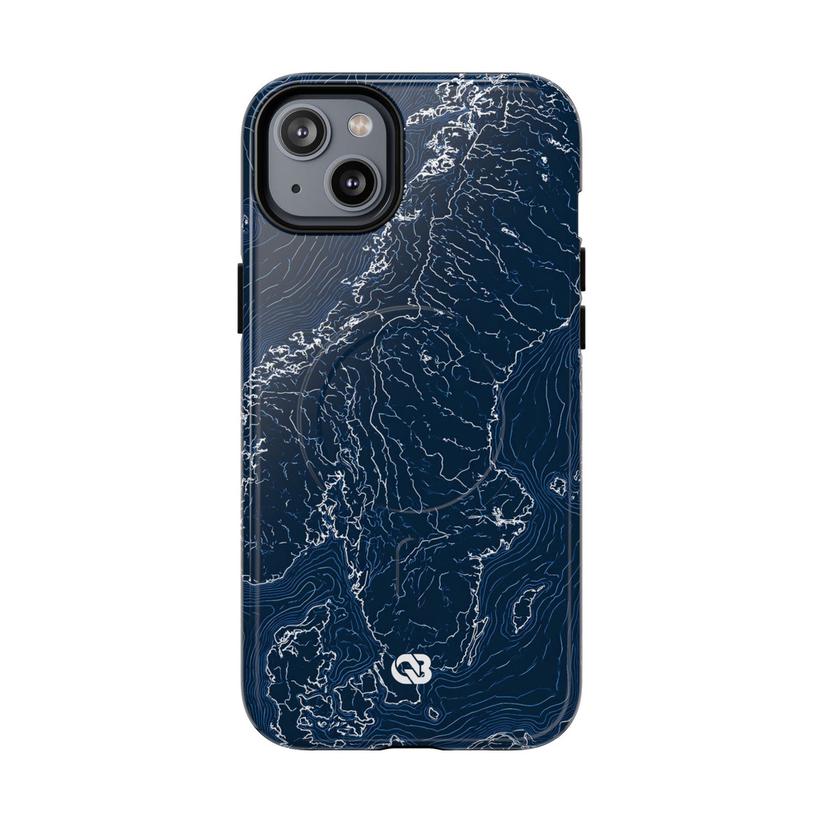 Nordic Contour Chart · Tough 2.0 Magnetic Phone Case for iPhone · Blue