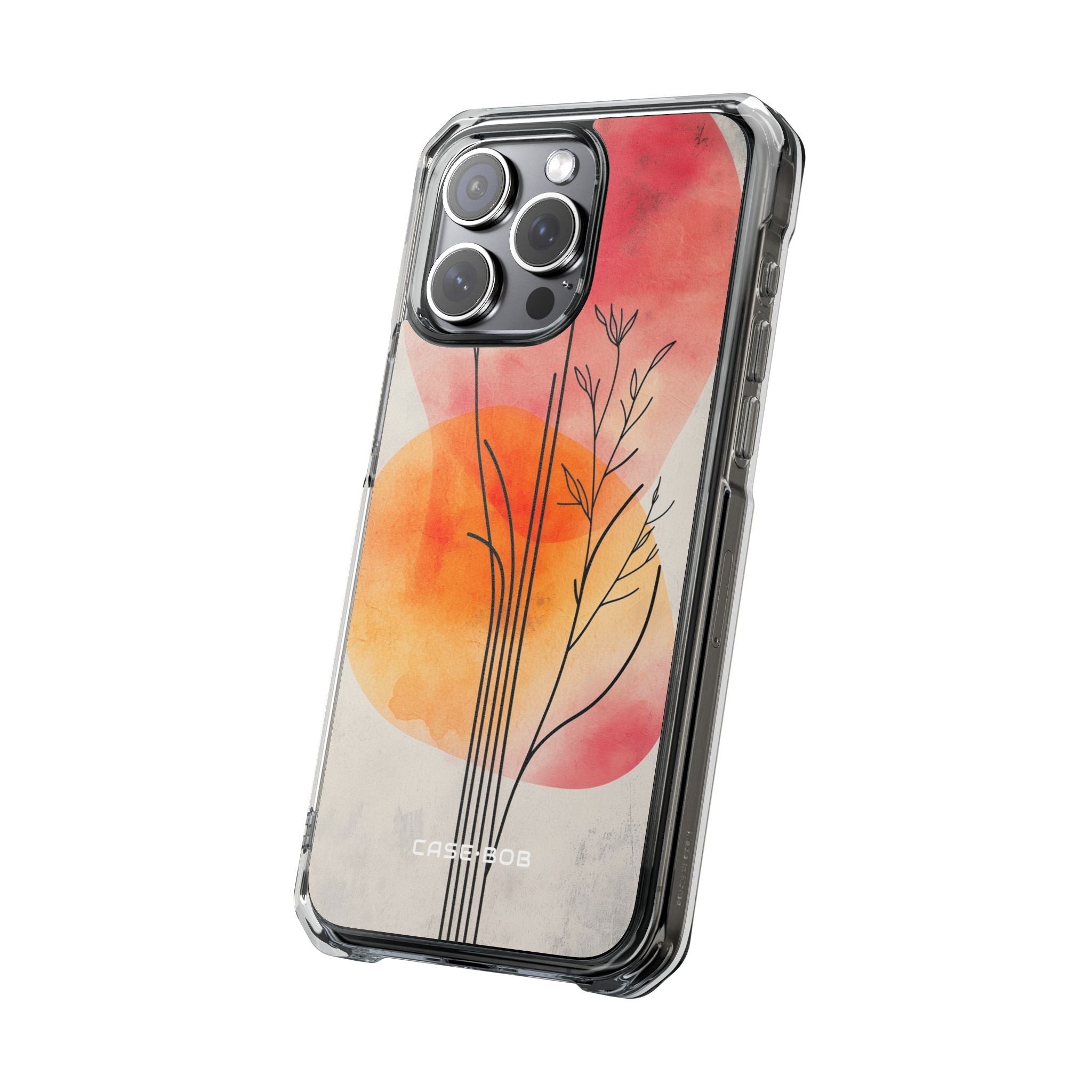 Curved Stem Sunset iPhone 15 Pro Max Case - Impact