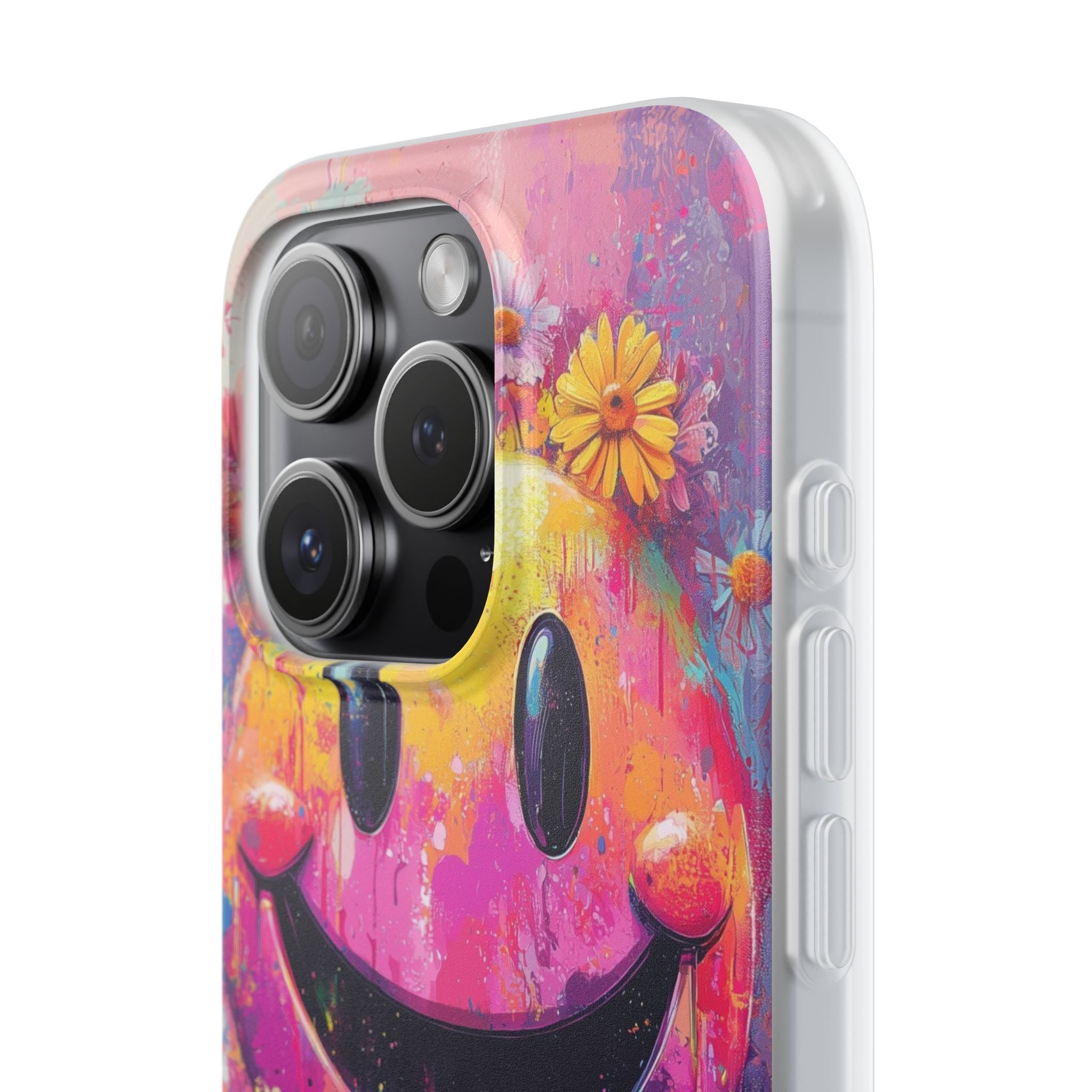 Vivid Grin Graffiti · Soft Phone Case for iPhone