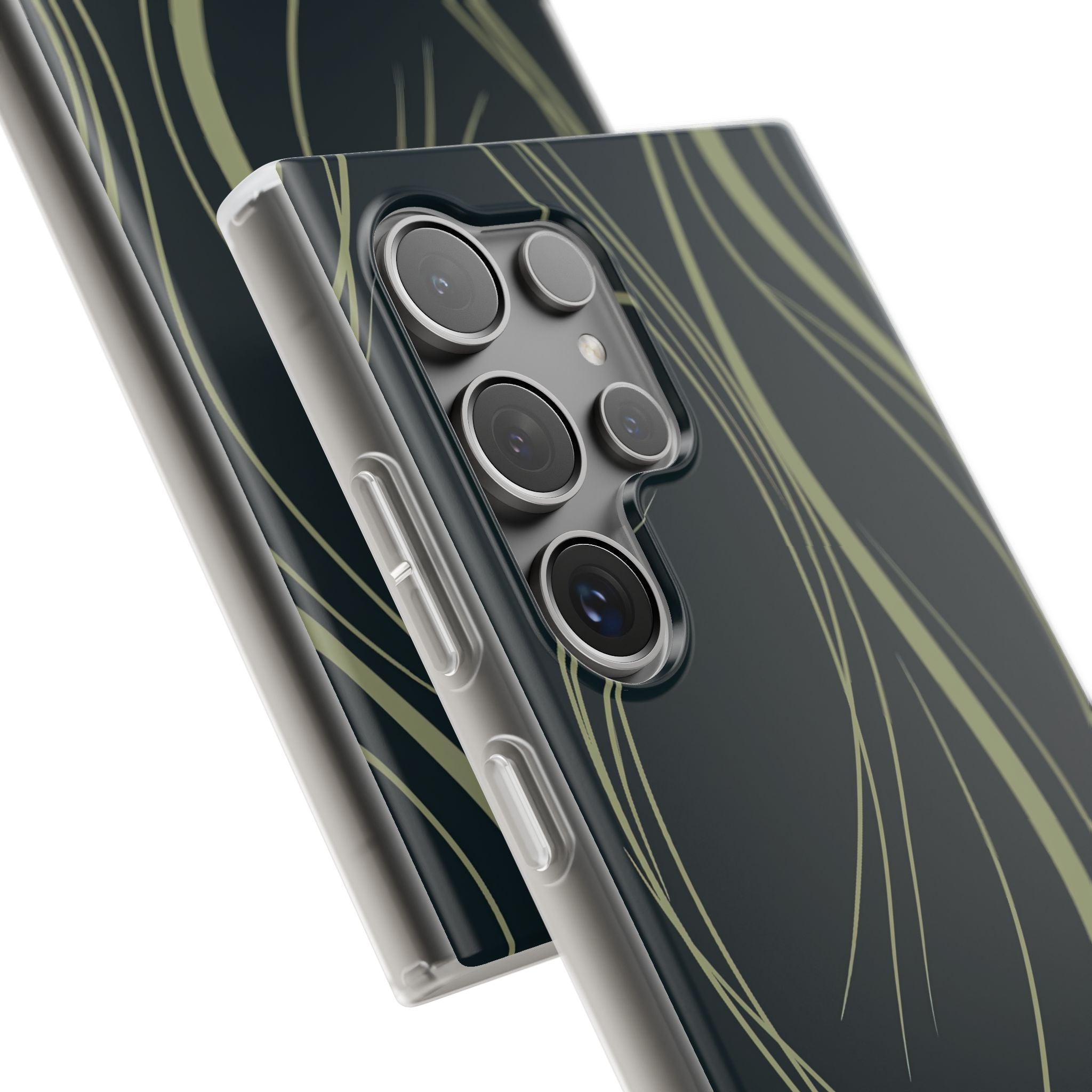 Green Lite Phone Case for Samsung - Obsidian Sage Flow