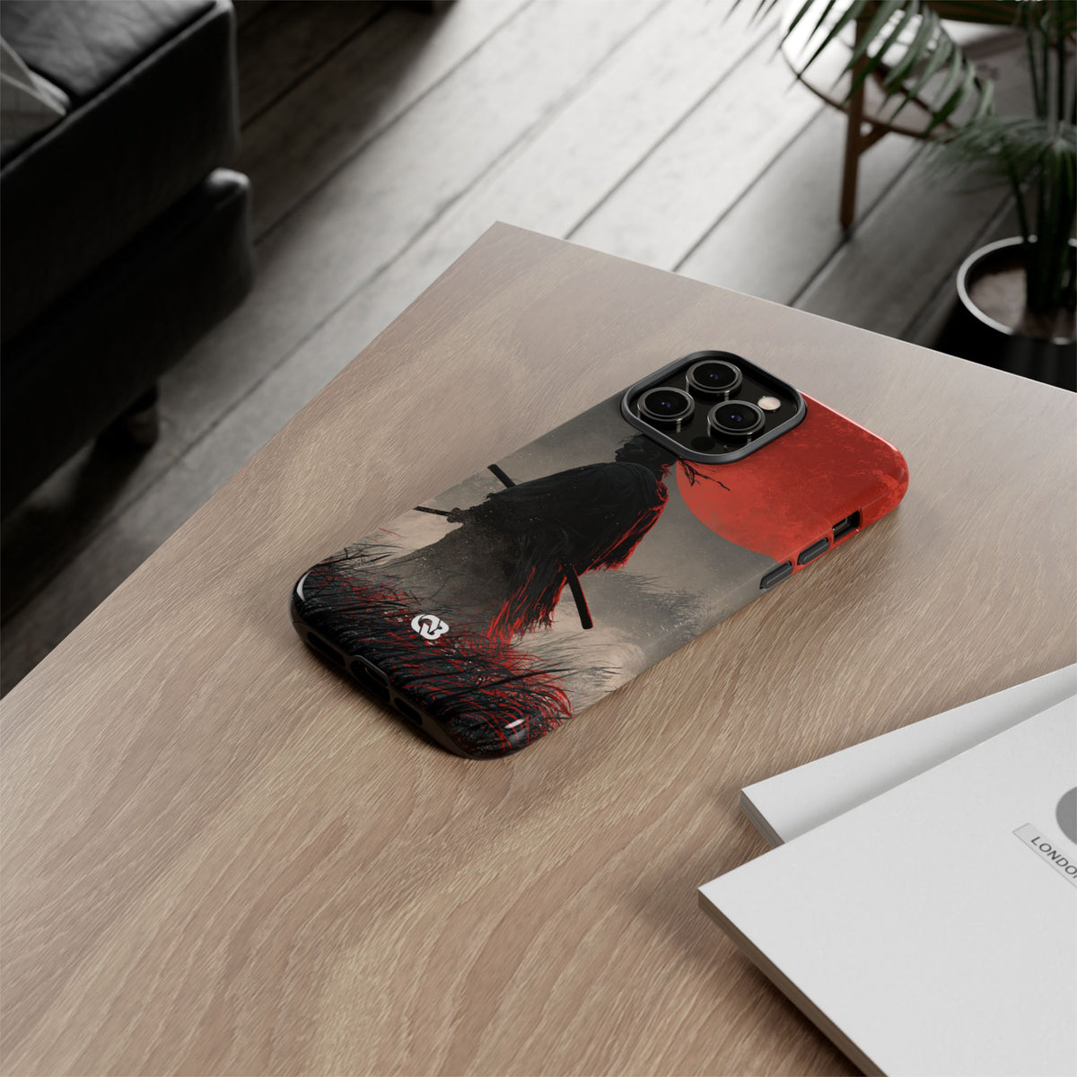 Crimson Moon Ronin · Tough Phone Case for iPhone · Black