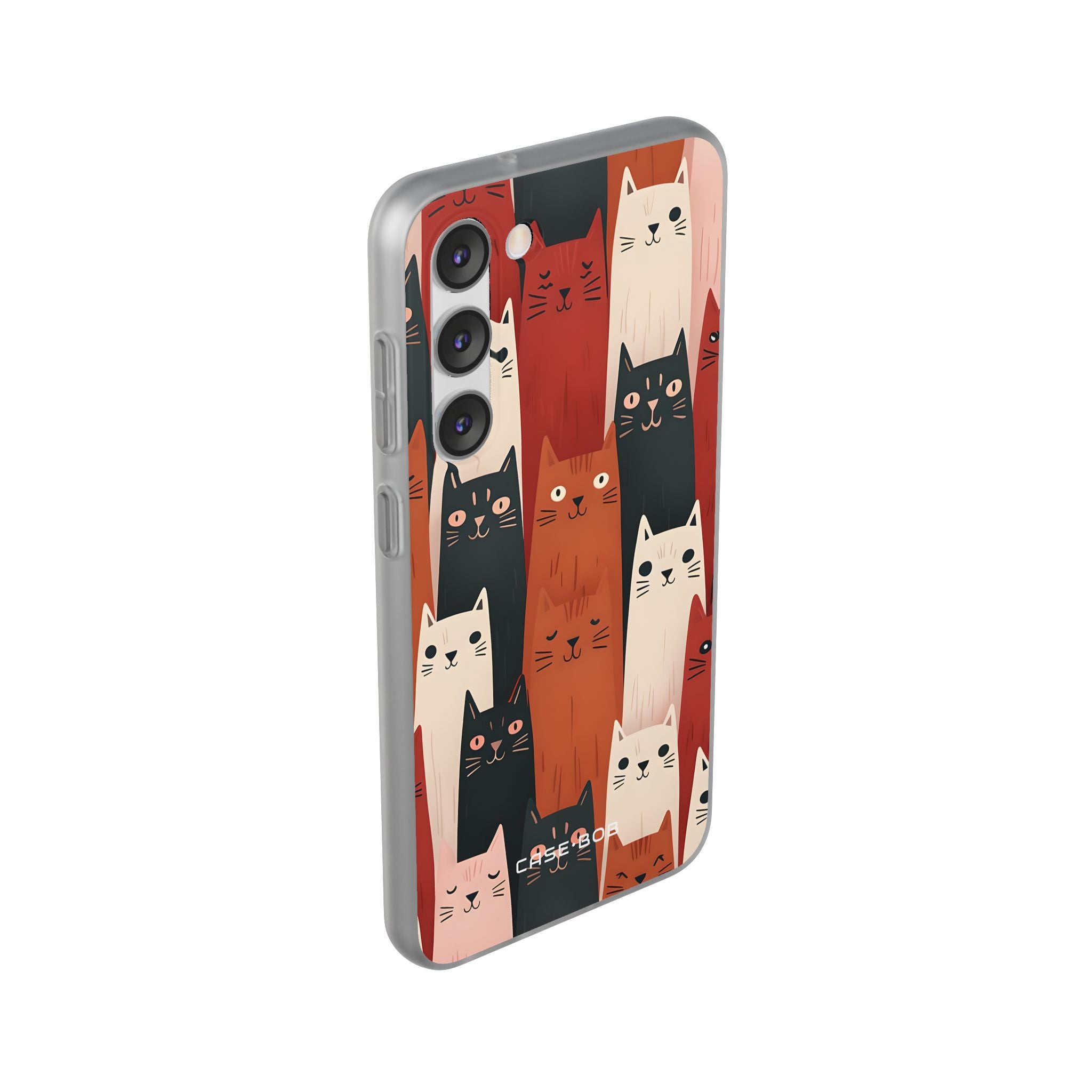 Elongated Cats Zwart Samsung S23 Plus Case - Soft